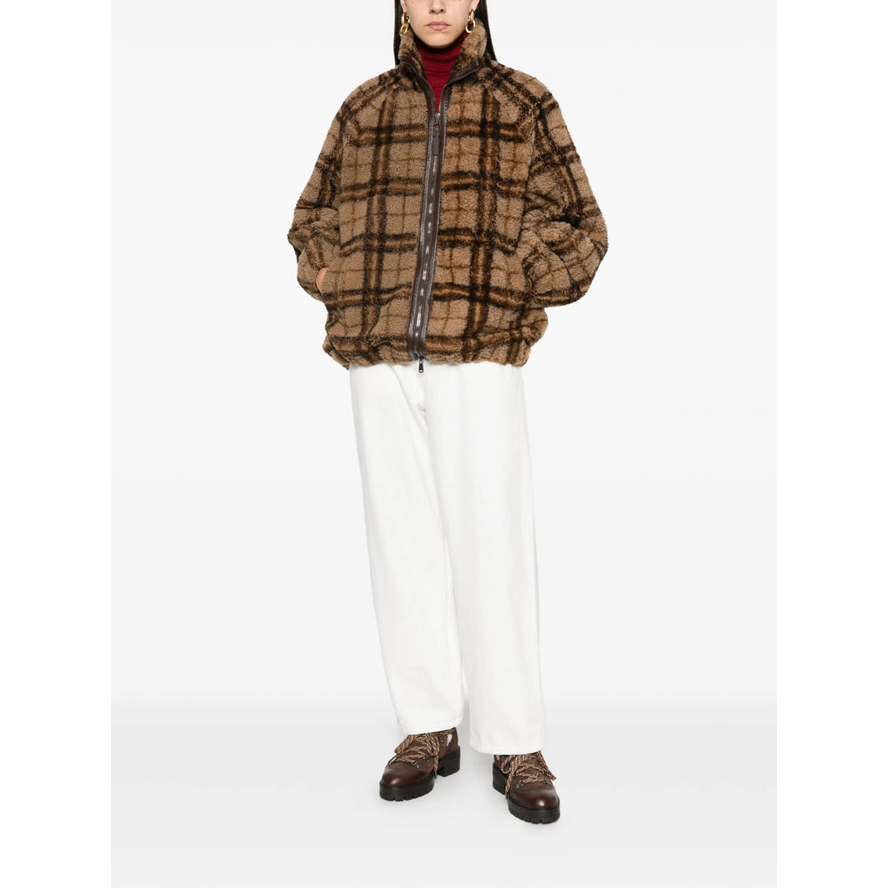 Brunello Cucinelli Brown Jackets - Faux Fur & Shearling Jackets Women BRUNELLO CUCINELLI