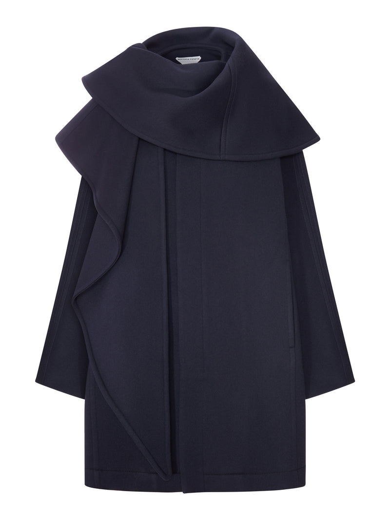 Bottega Veneta Women Coat With Oversized Draped Collar BOTTEGA VENETA