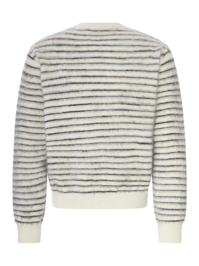 Tom Ford Men Striped Crew Neck Sweater With Hairy Effect TOM FORD