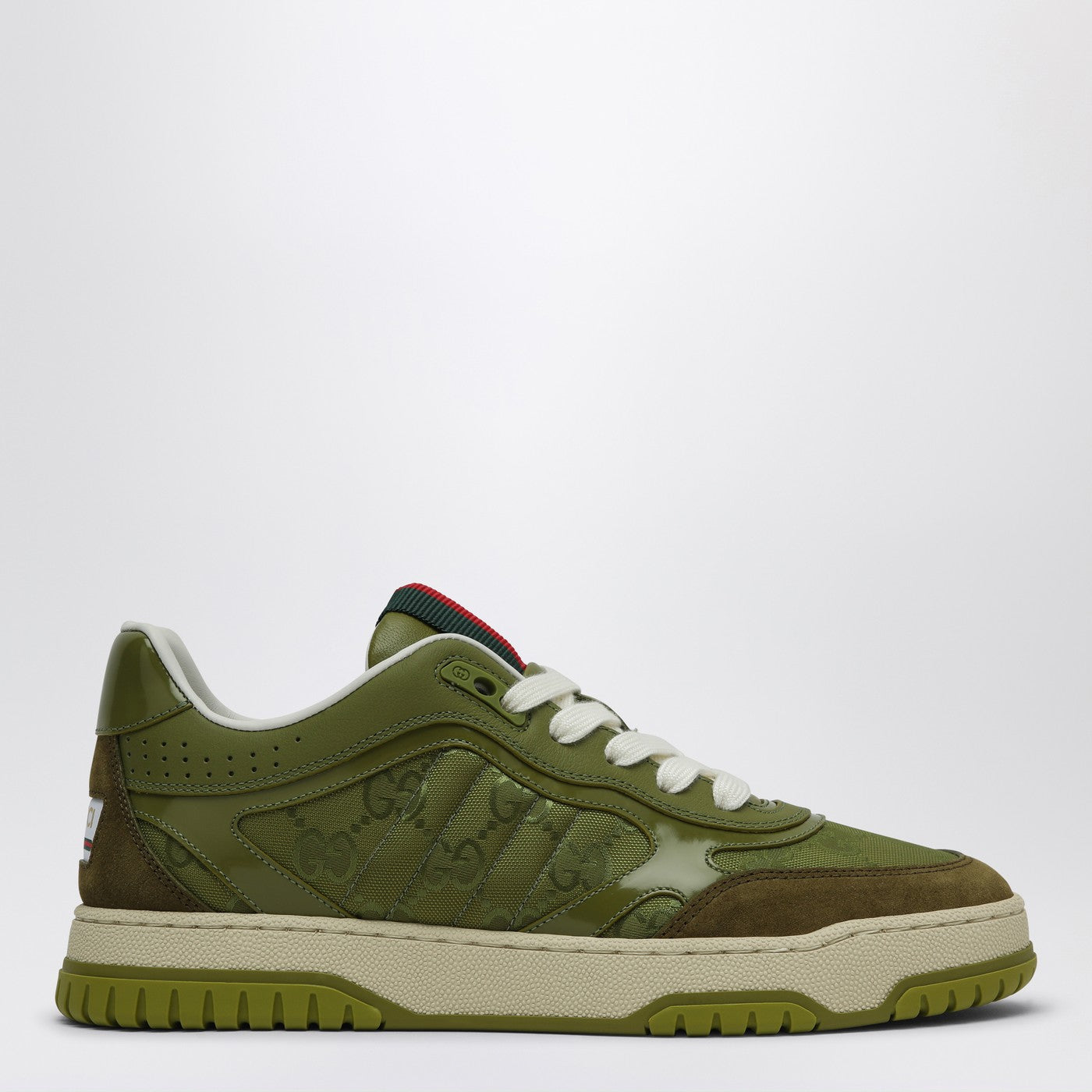 Gucci Re-Web Sneakers In Green Gg Fabric Women GUCCI