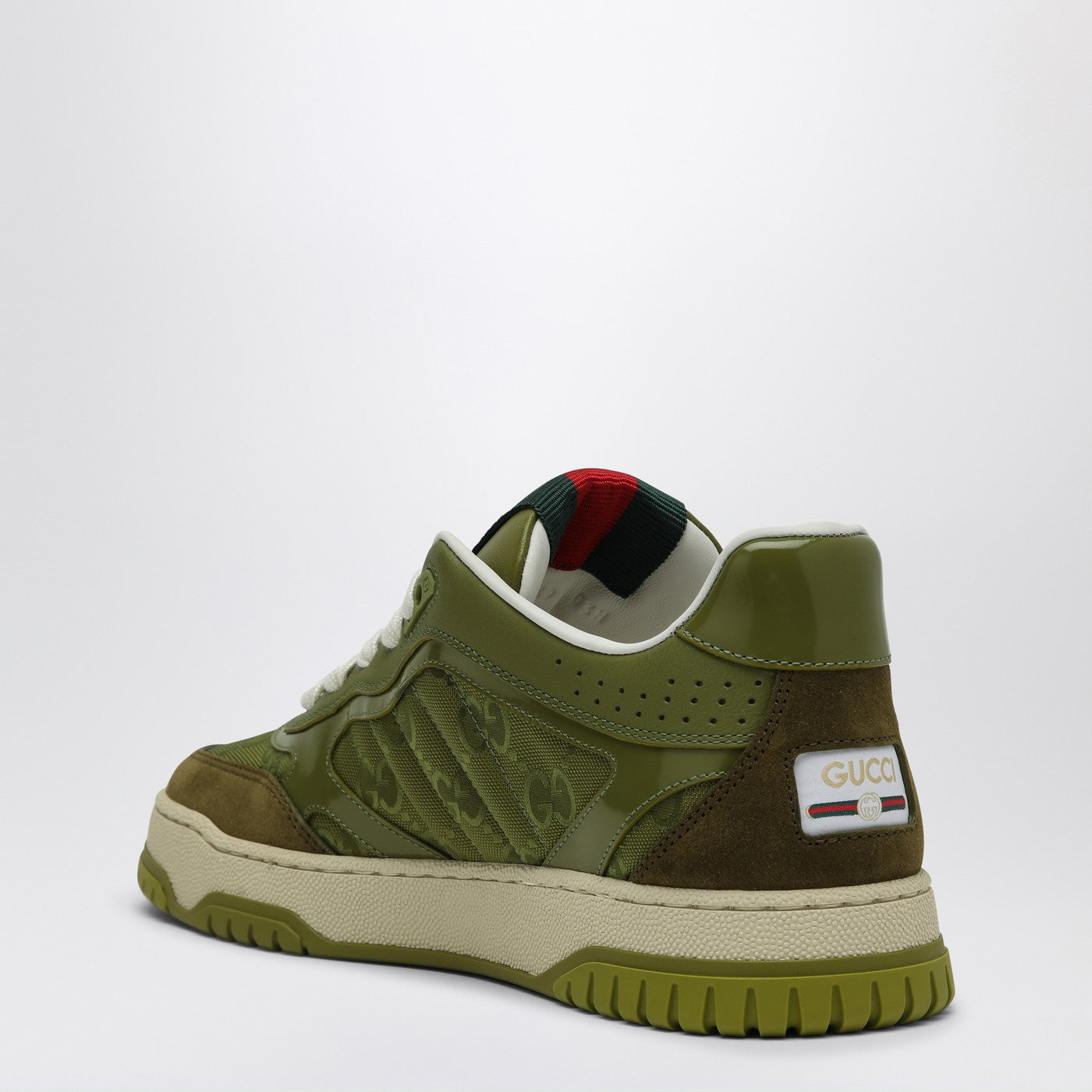 Gucci Re-Web Sneakers In Green Gg Fabric Women GUCCI