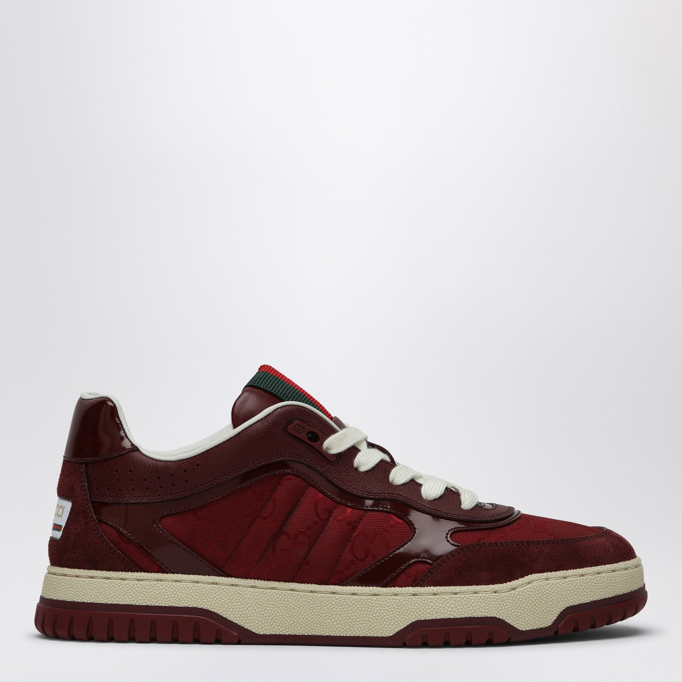 Gucci Re-Web Sneakers In Burgundy Gg Fabric Women GUCCI