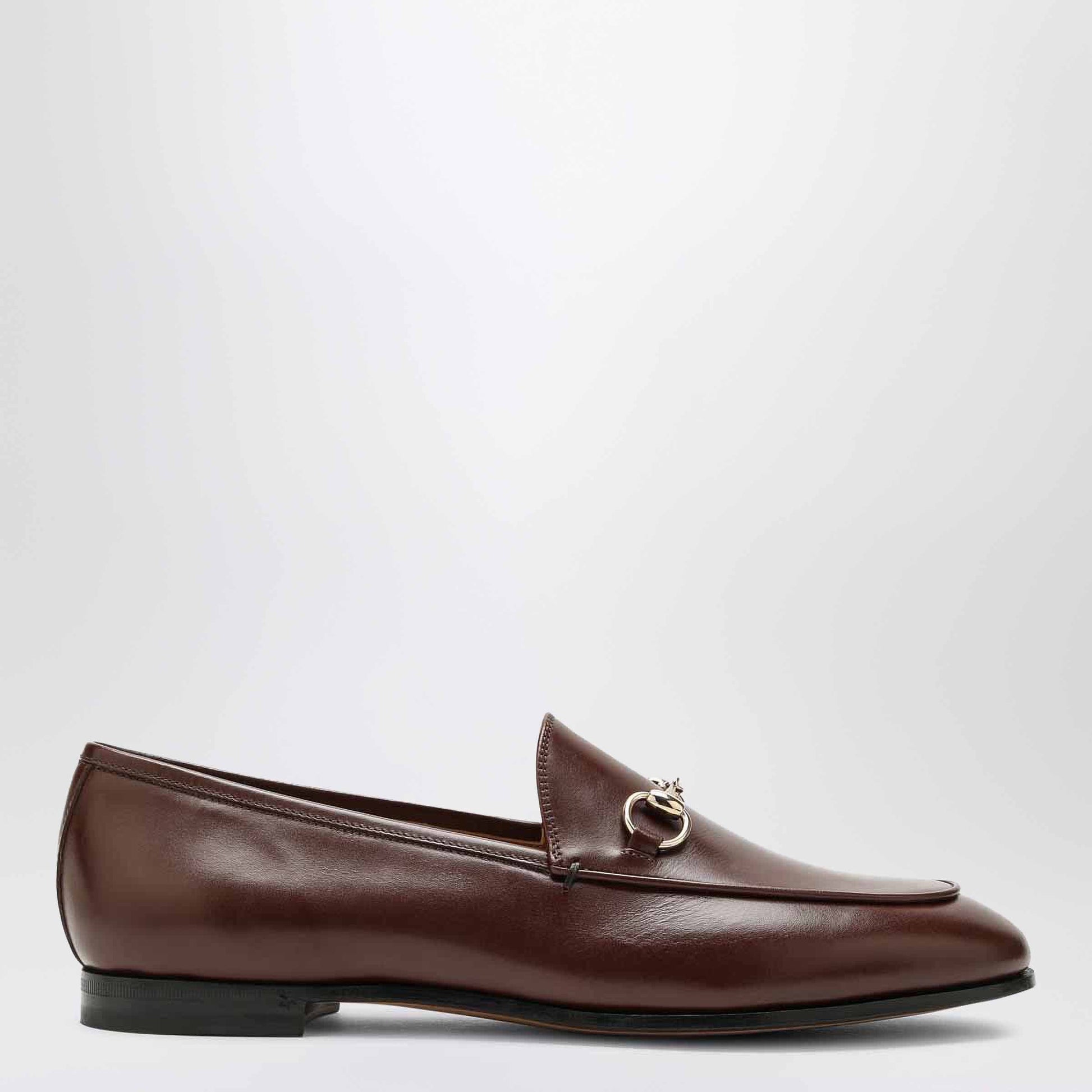 Gucci Brown Jordaan Loafer In Leather Women GUCCI