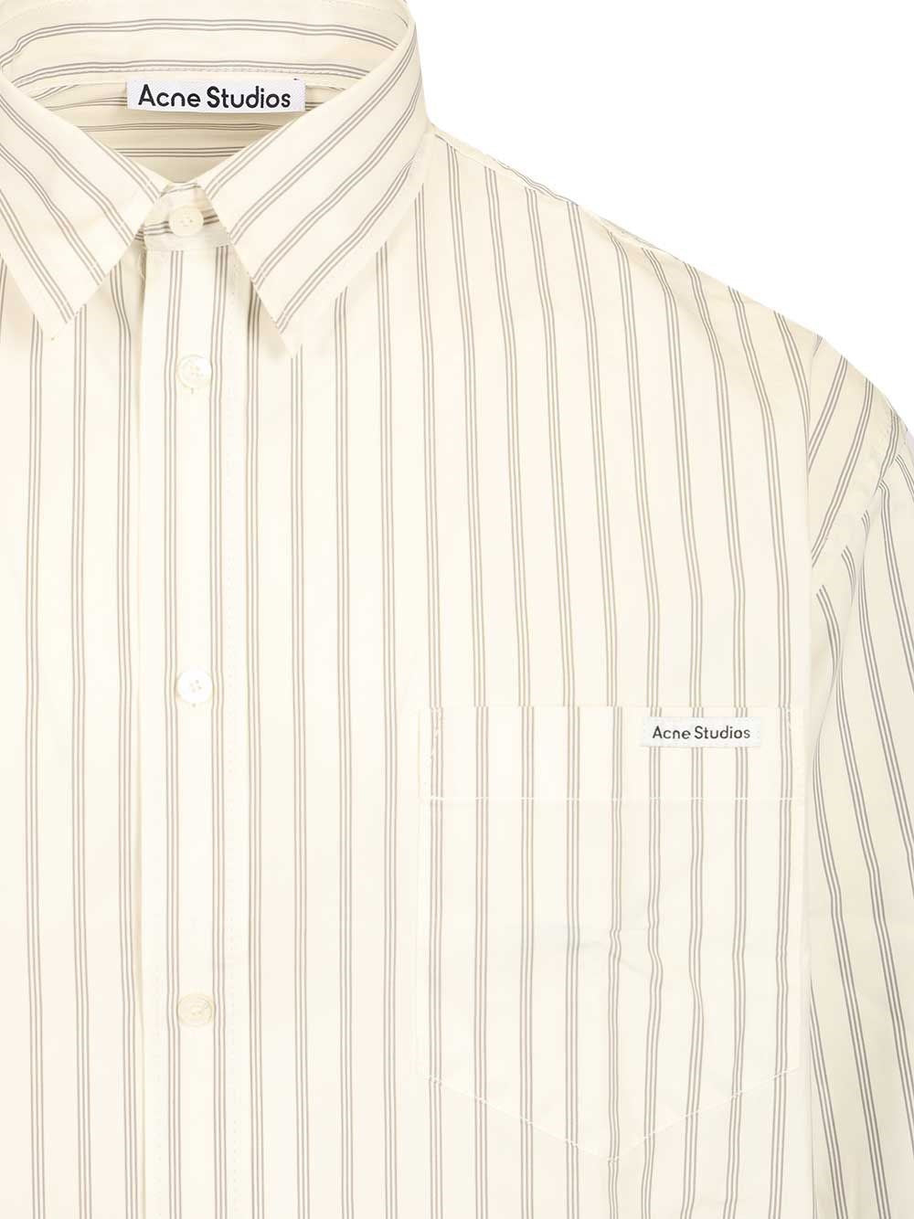 Acne Studios Men Striped Poplin Shirt ACNE STUDIOS