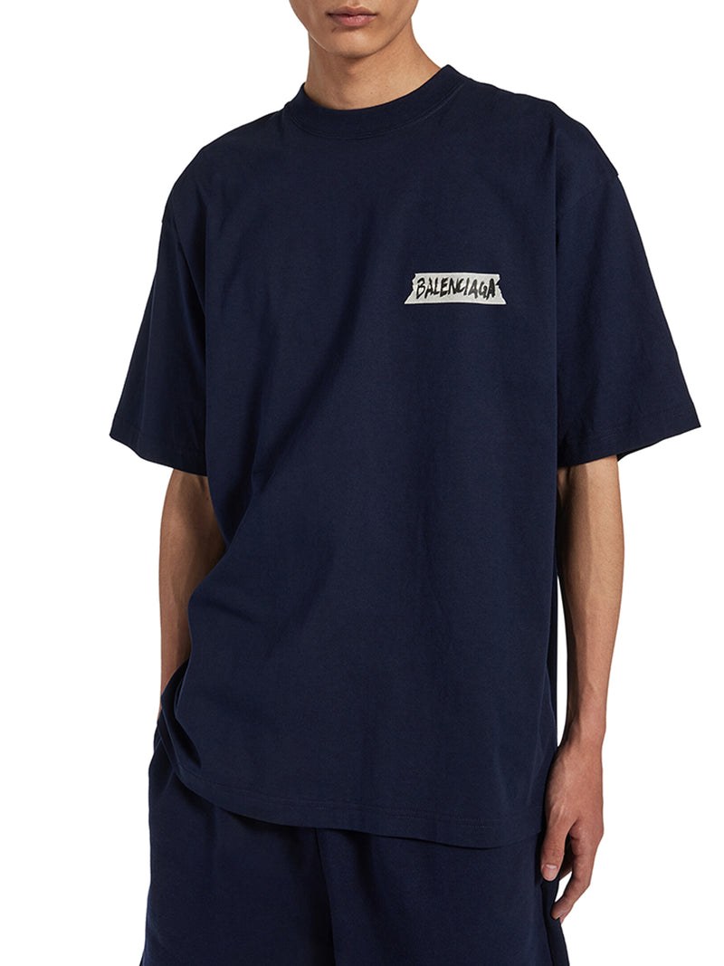 Balenciaga Men Men`S Medium Fit Masking Tape T-Shirt BALENCIAGA