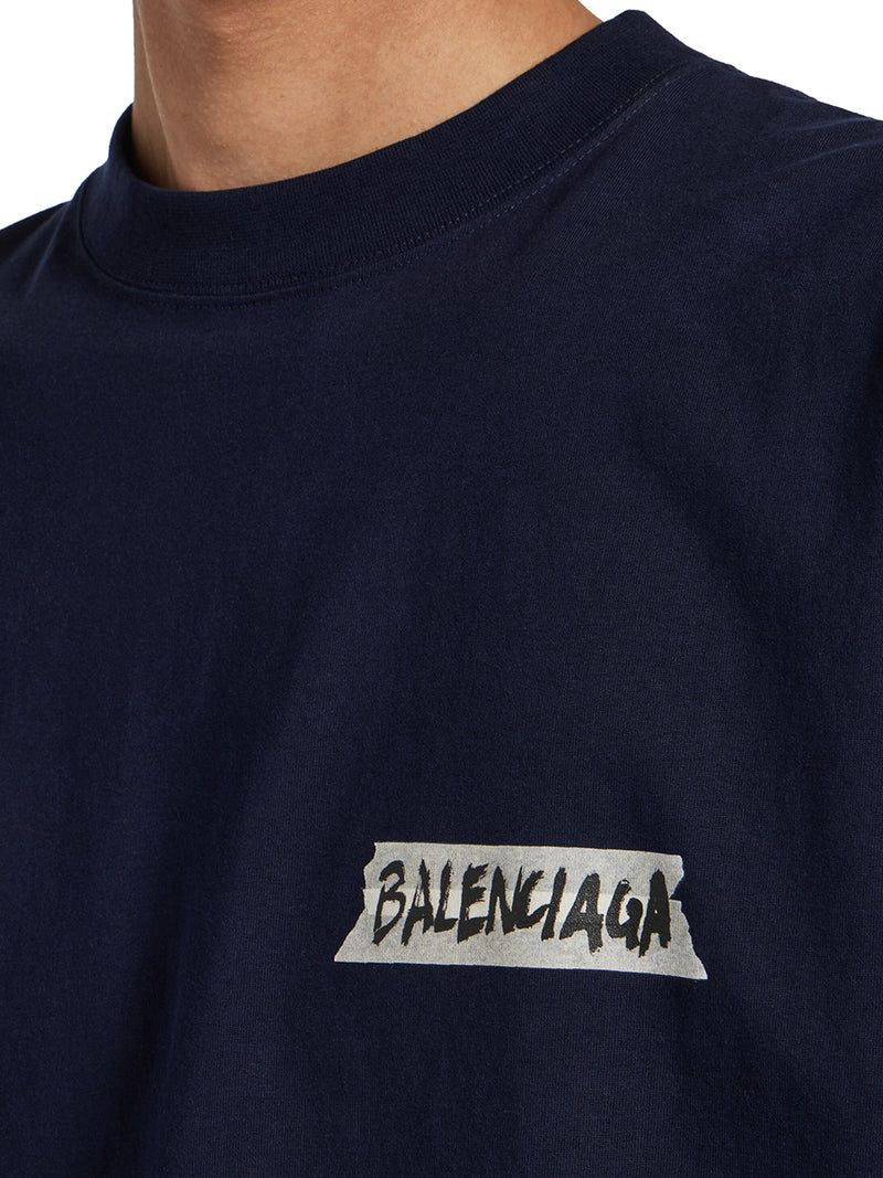 Balenciaga Men Men`S Medium Fit Masking Tape T-Shirt BALENCIAGA