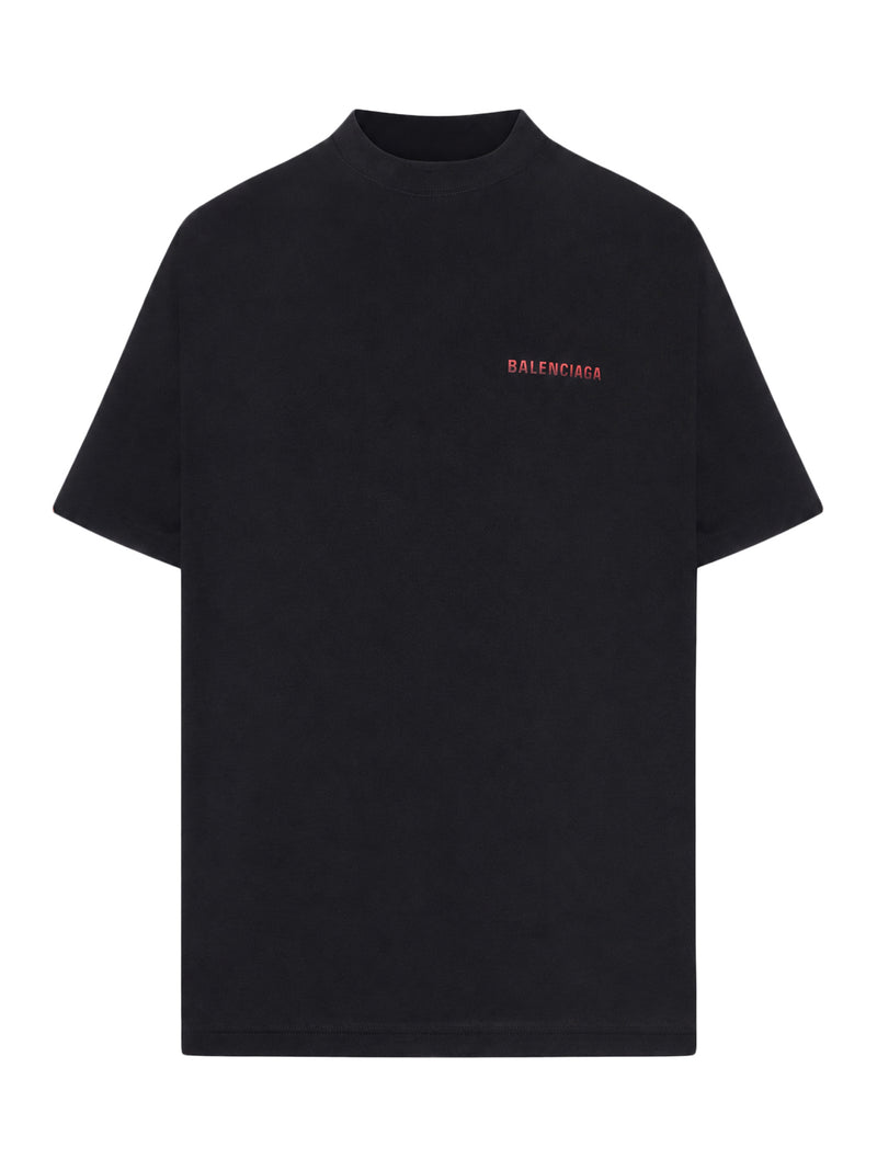 Balenciaga Men Oversized T-Shirt With Gradient Print On The Back BALENCIAGA