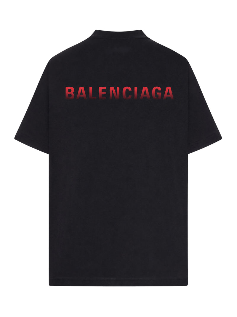 Balenciaga Men Oversized T-Shirt With Gradient Print On The Back BALENCIAGA