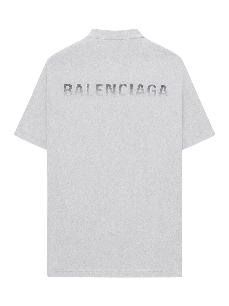 Balenciaga Men Oversized T-Shirt With Gradient Print On The Back BALENCIAGA