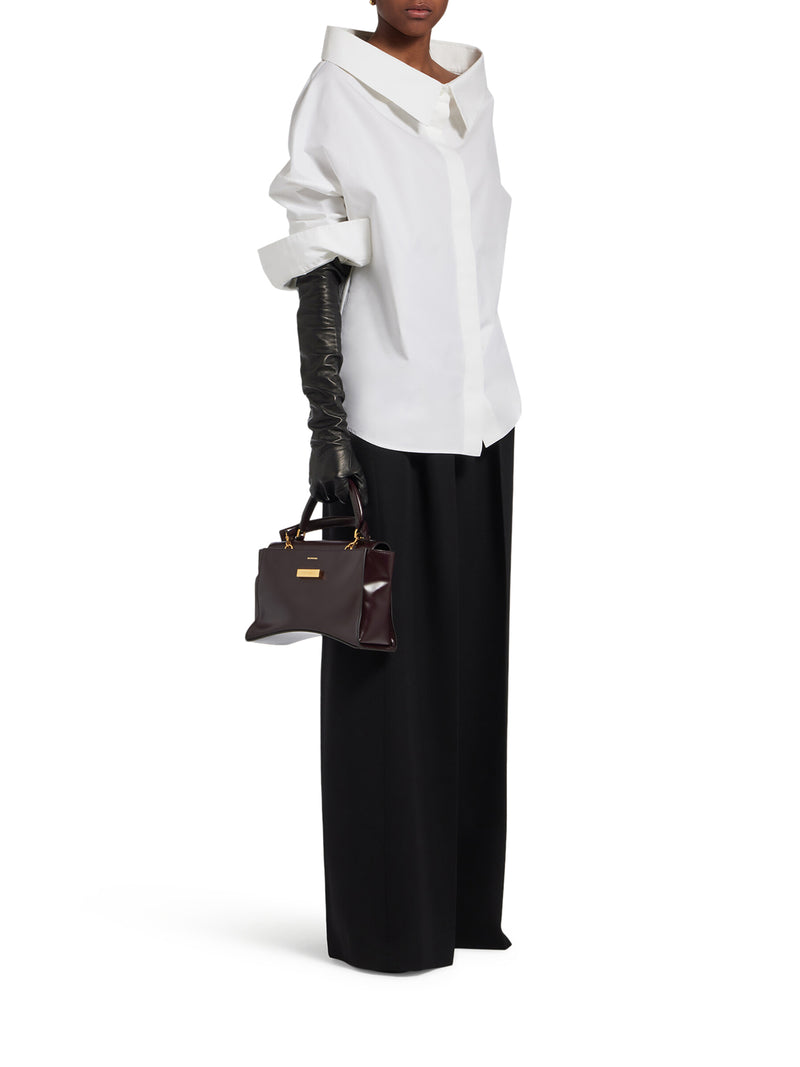 Balenciaga Women Oversized Stole-Style Shirt In Ultra-Lightweight White Cotton Poplin With A Washed-Out Effect BALENCIAGA