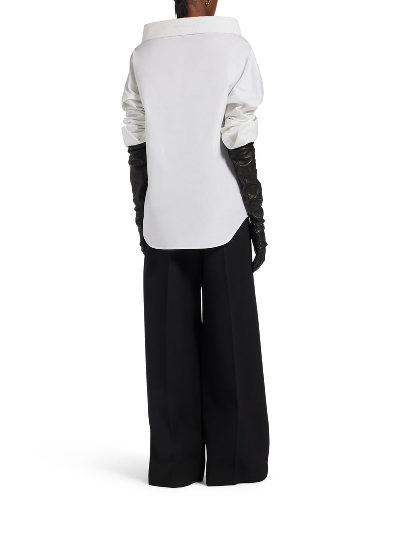 Balenciaga Women Oversized Stole-Style Shirt In Ultra-Lightweight White Cotton Poplin With A Washed-Out Effect BALENCIAGA