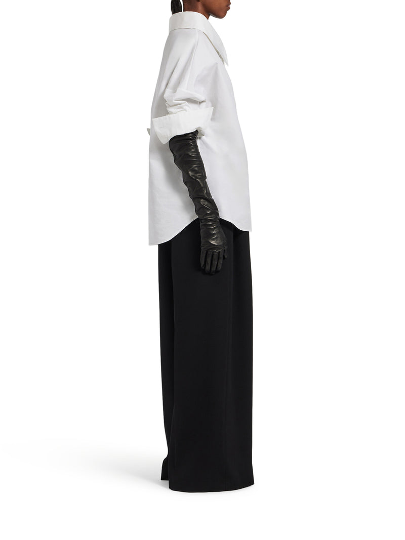 Balenciaga Women Oversized Stole-Style Shirt In Ultra-Lightweight White Cotton Poplin With A Washed-Out Effect BALENCIAGA