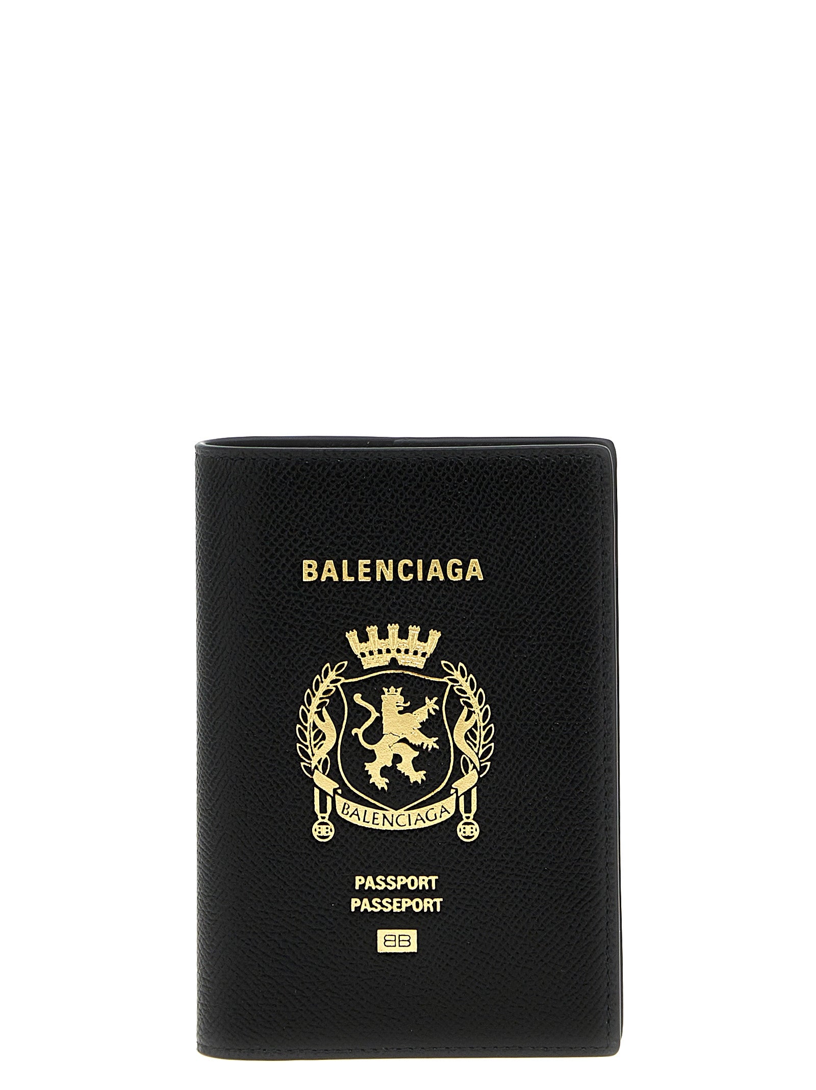Balenciaga Men Logo Leather Passport Holder BALENCIAGA
