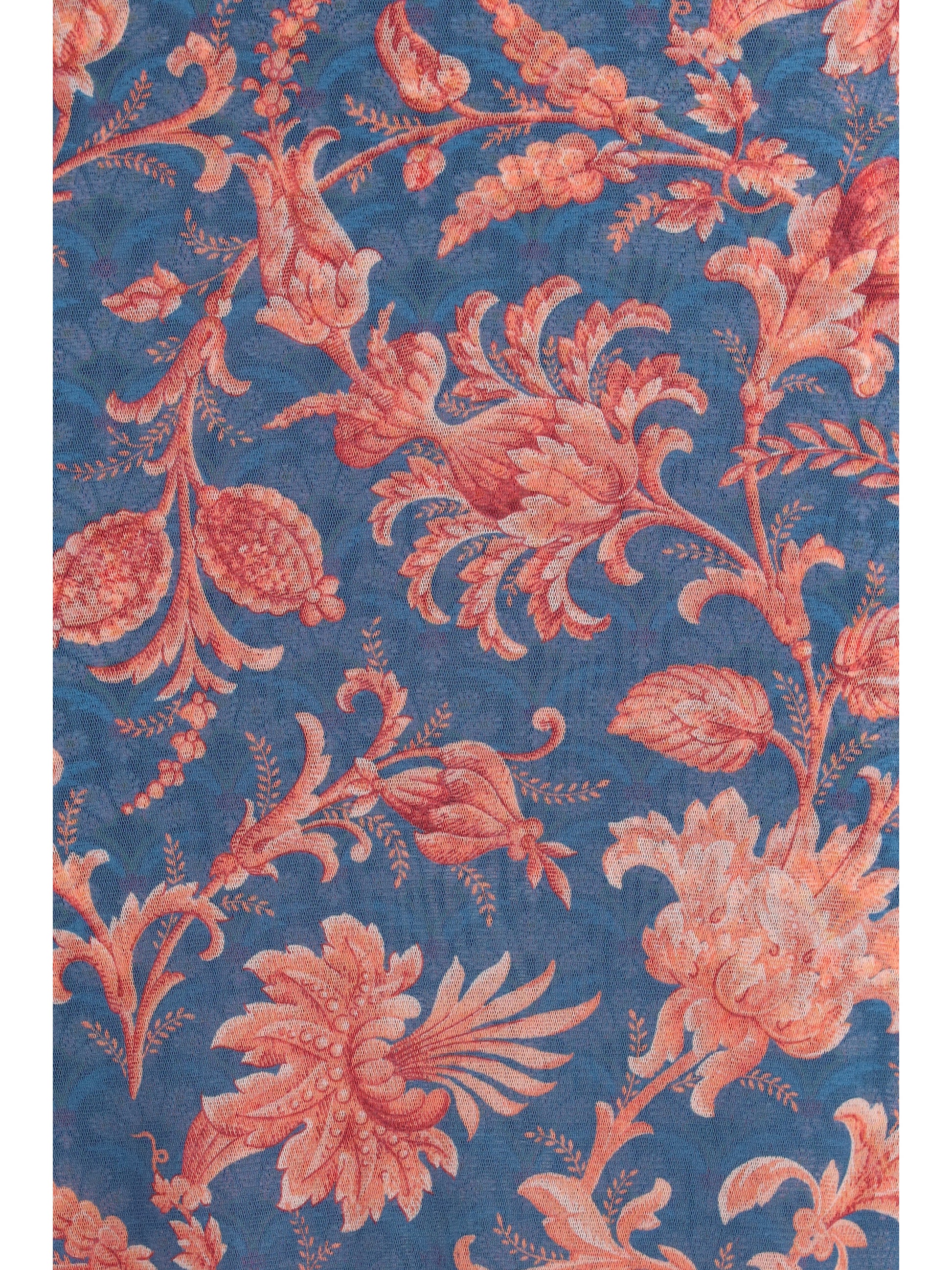 Etro Women Stretch Tulle Midi Dress With Floral Motif ETRO