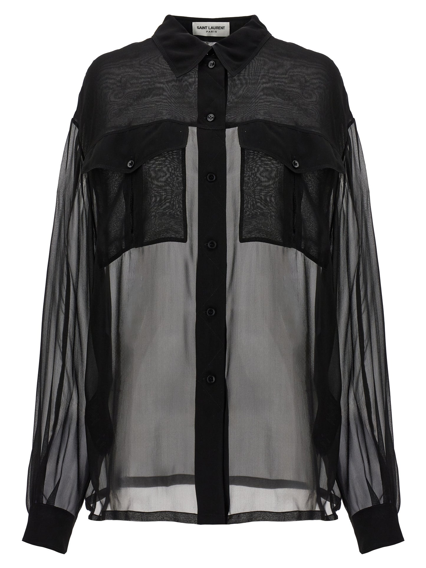 Saint Laurent Women Silk Muslin Shirt SAINT LAURENT