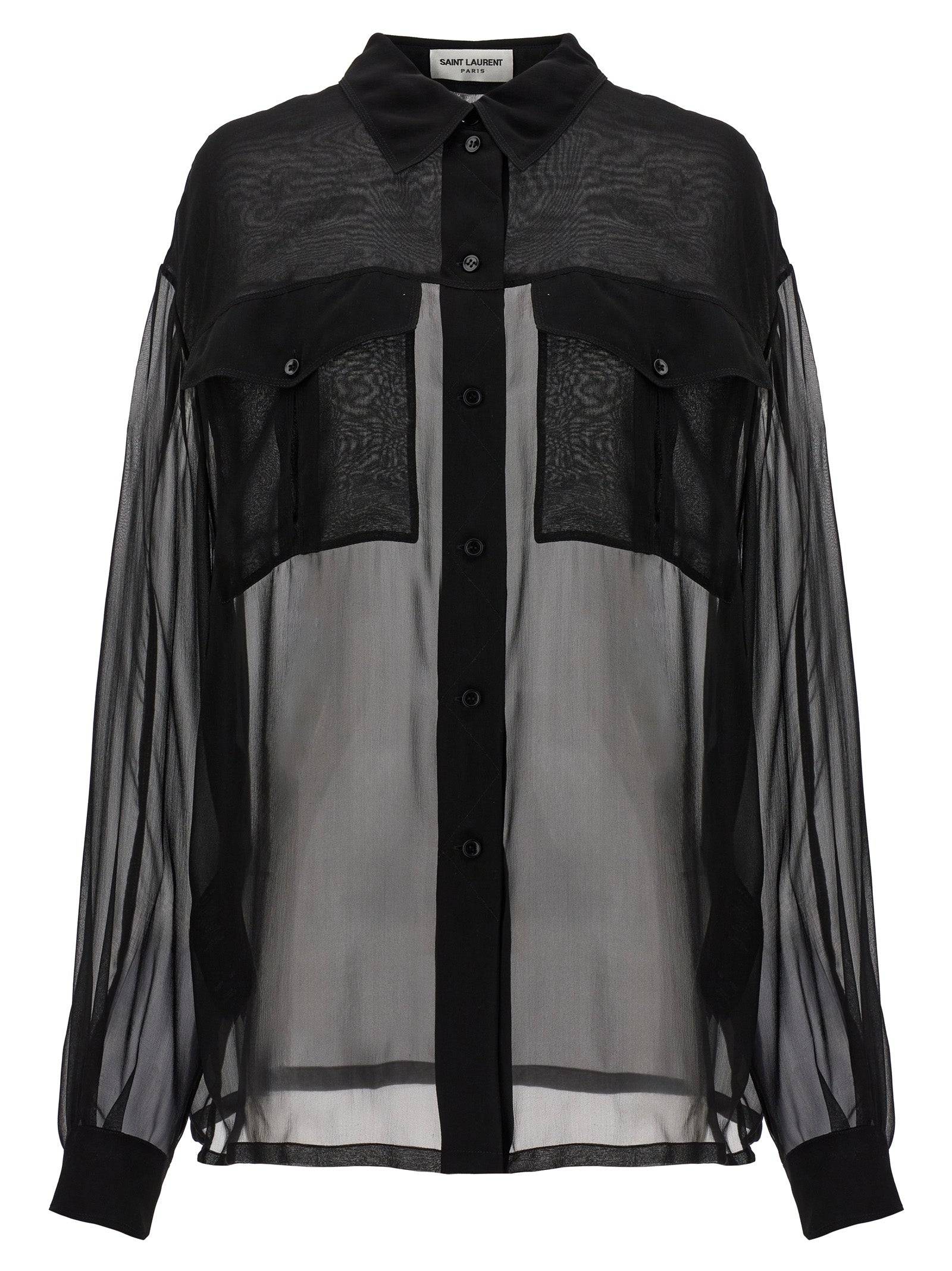 Saint Laurent Women Silk Muslin Shirt SAINT LAURENT