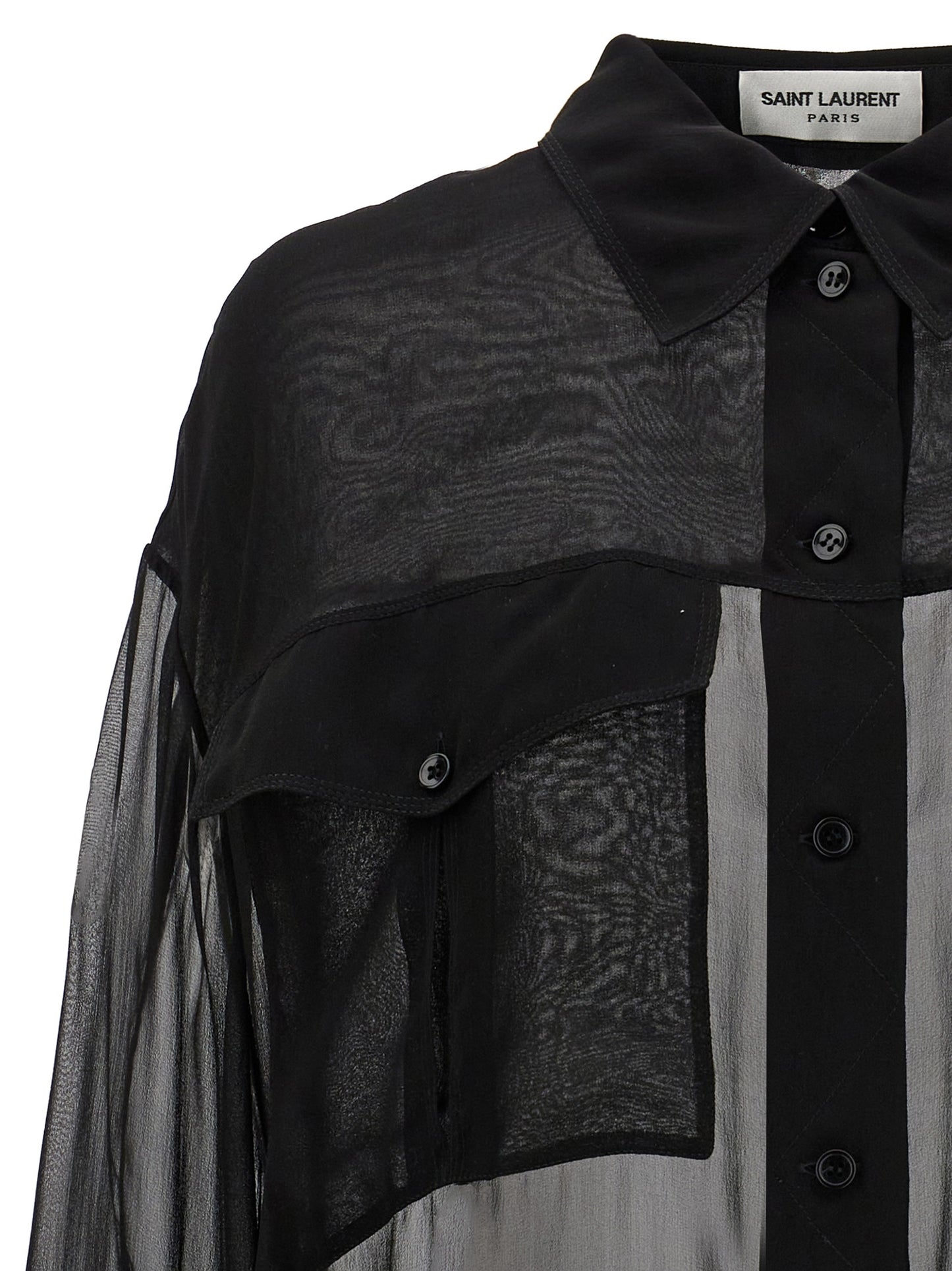 Saint Laurent Women Silk Muslin Shirt SAINT LAURENT