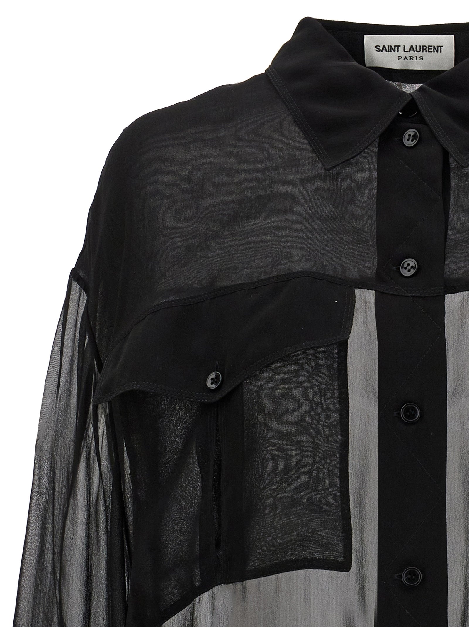 Saint Laurent Women Silk Muslin Shirt SAINT LAURENT