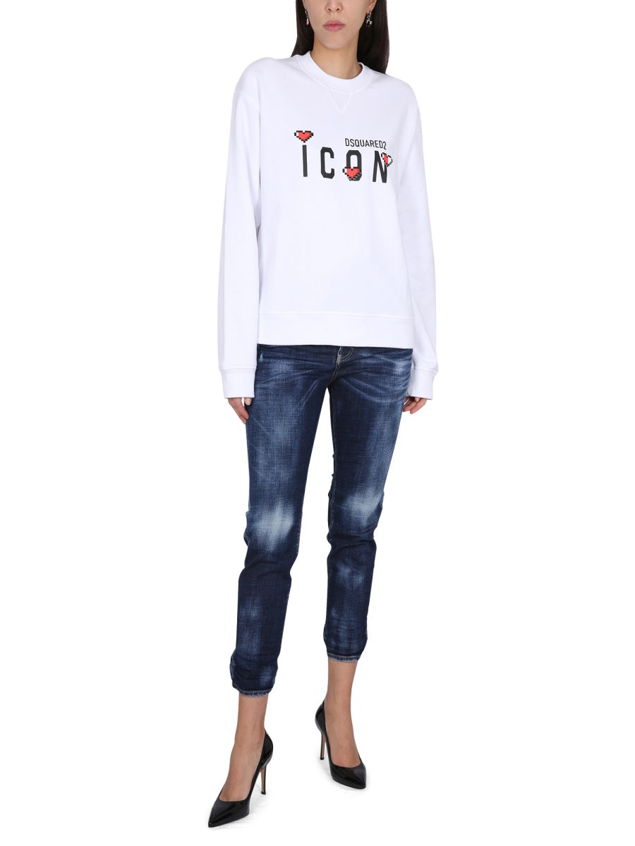 Dsquared Women Icon Game Lover Sweatshirt DSQUARED2