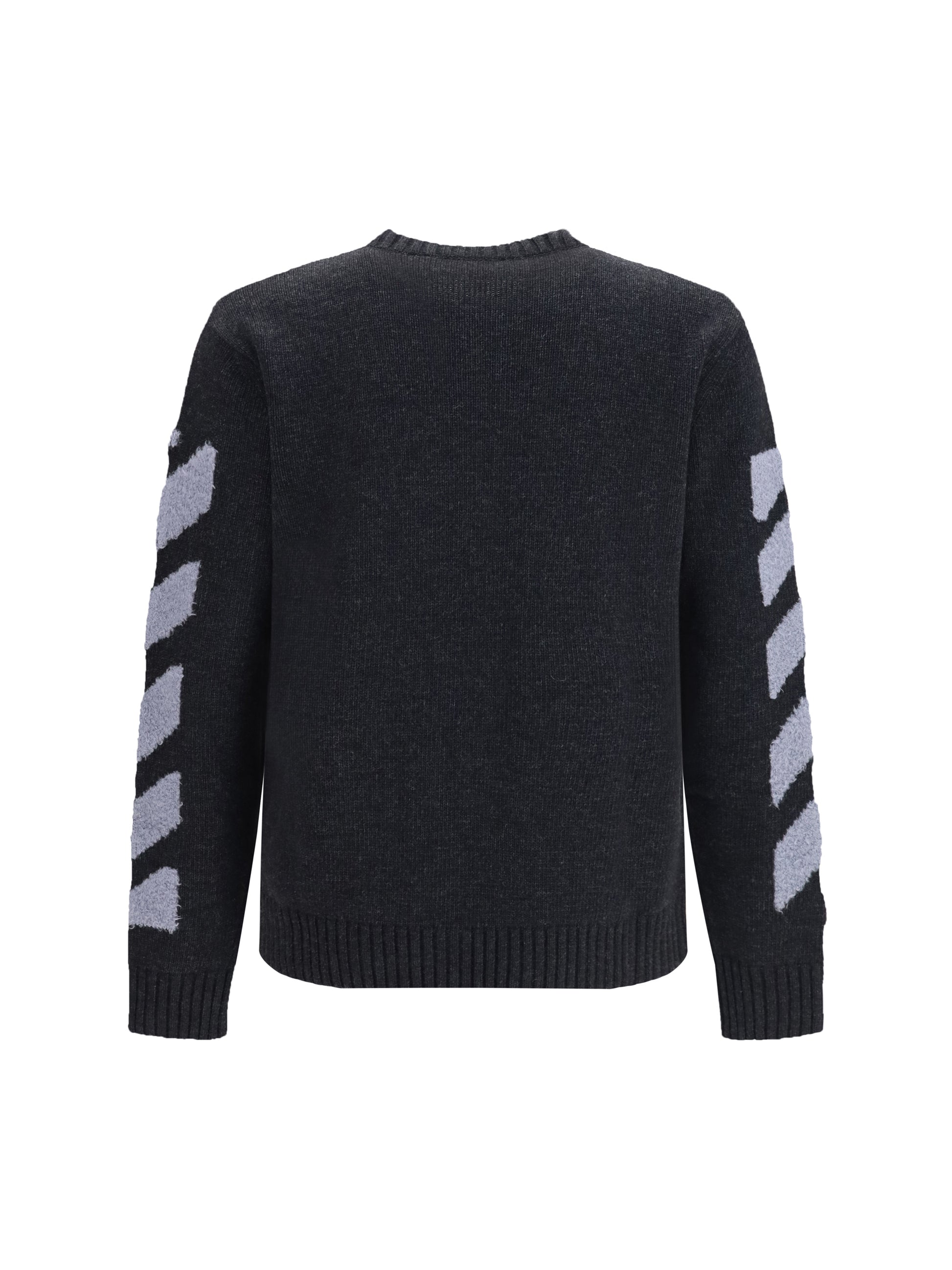 Off-White Men Diag Fuzzy Crewneck Sweater OFF-WHITE