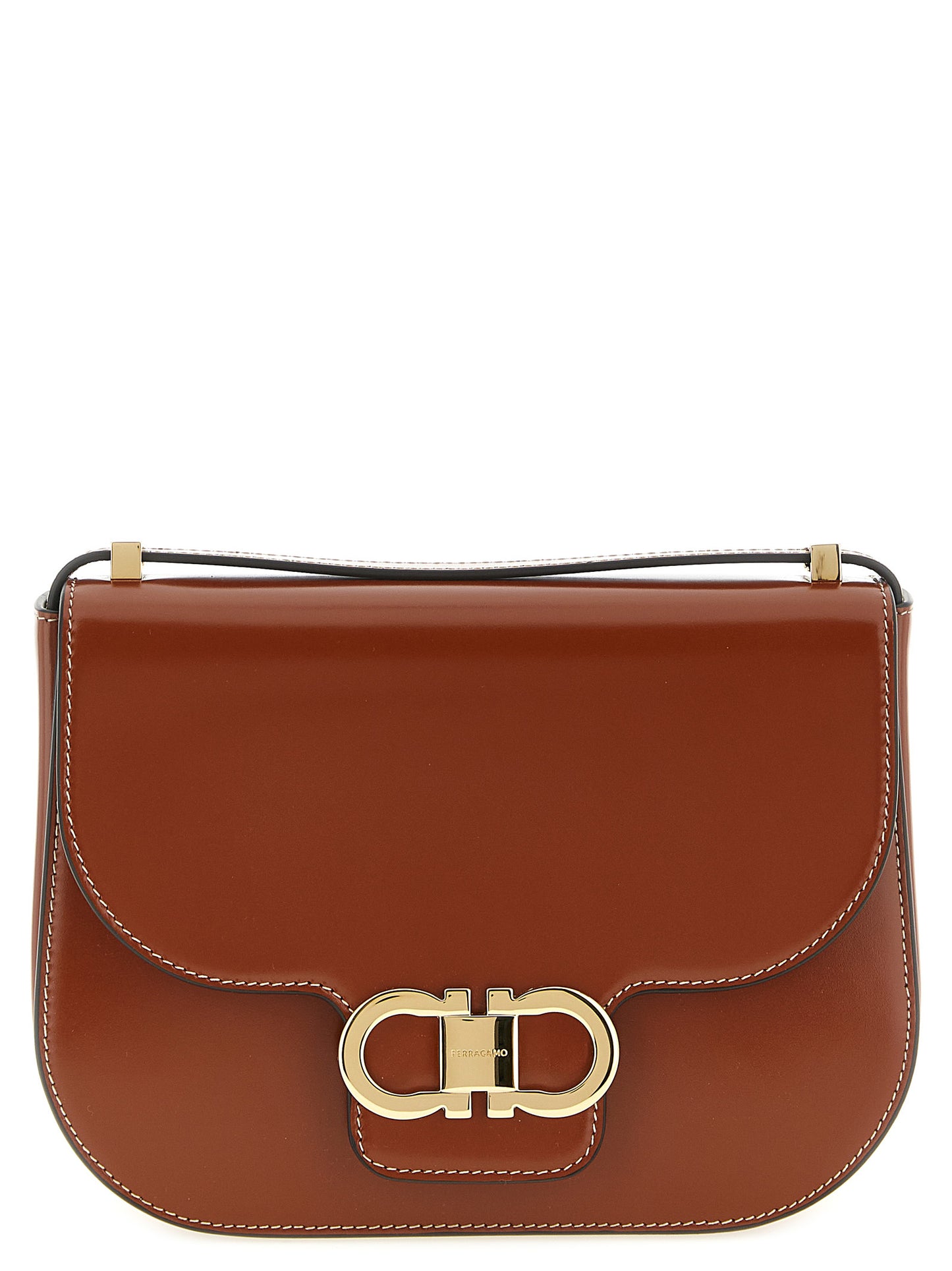 Ferragamo Women 'Double Gancini' Closure Shoulder Bag FERRAGAMO
