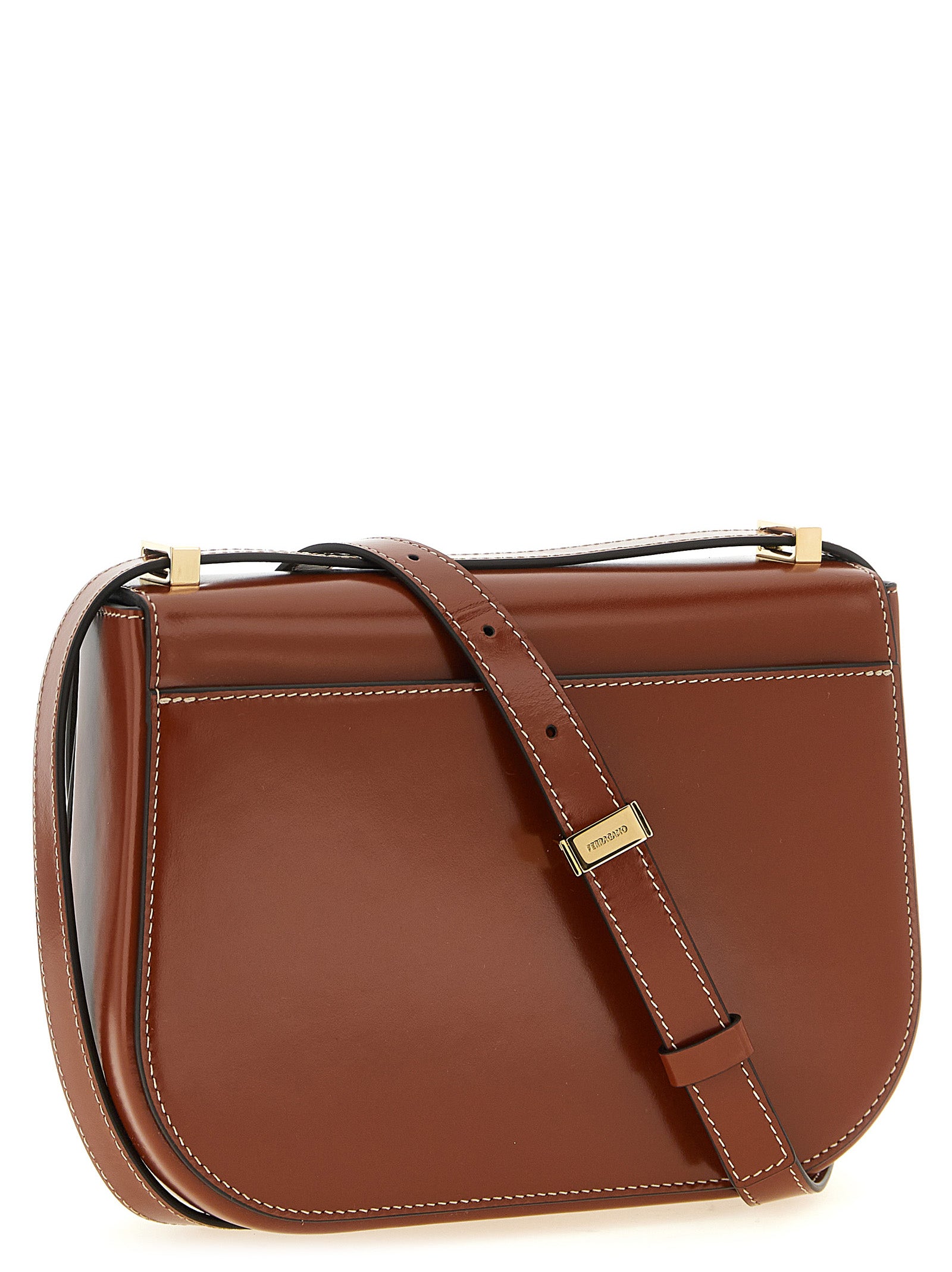 Ferragamo Women 'Double Gancini' Closure Shoulder Bag FERRAGAMO