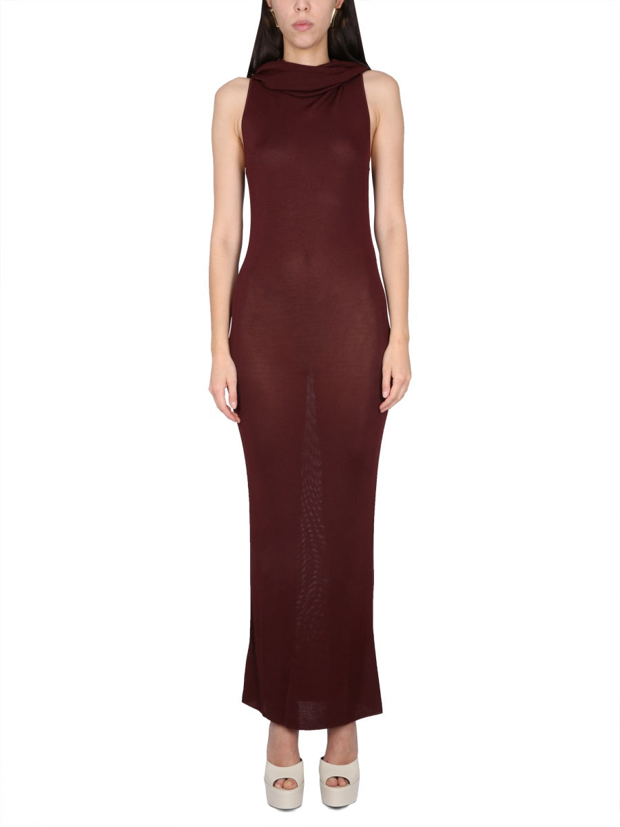 Saint Laurent Women Viscose Hooded Dress SAINT LAURENT
