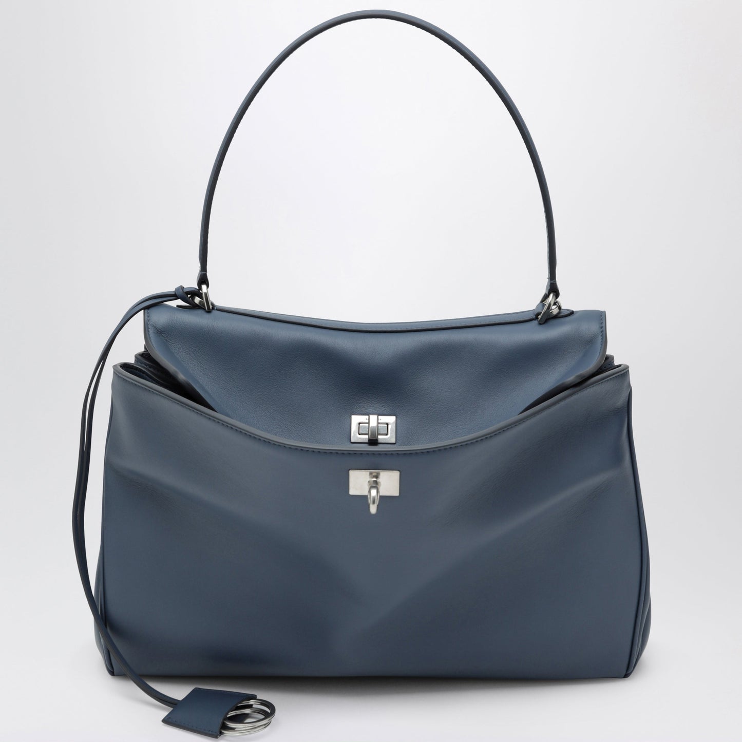 Balenciaga Rodeo Medium Light Blue Smooth Calfskin Bag Women BALENCIAGA