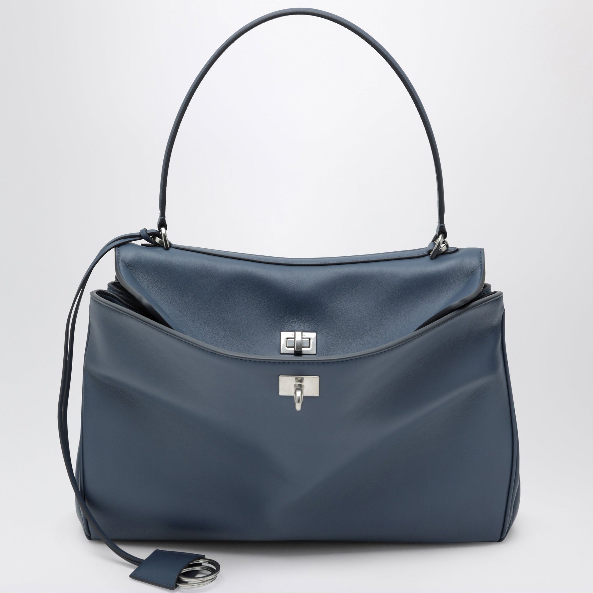 Balenciaga Rodeo Medium Light Blue Smooth Calfskin Bag Women BALENCIAGA