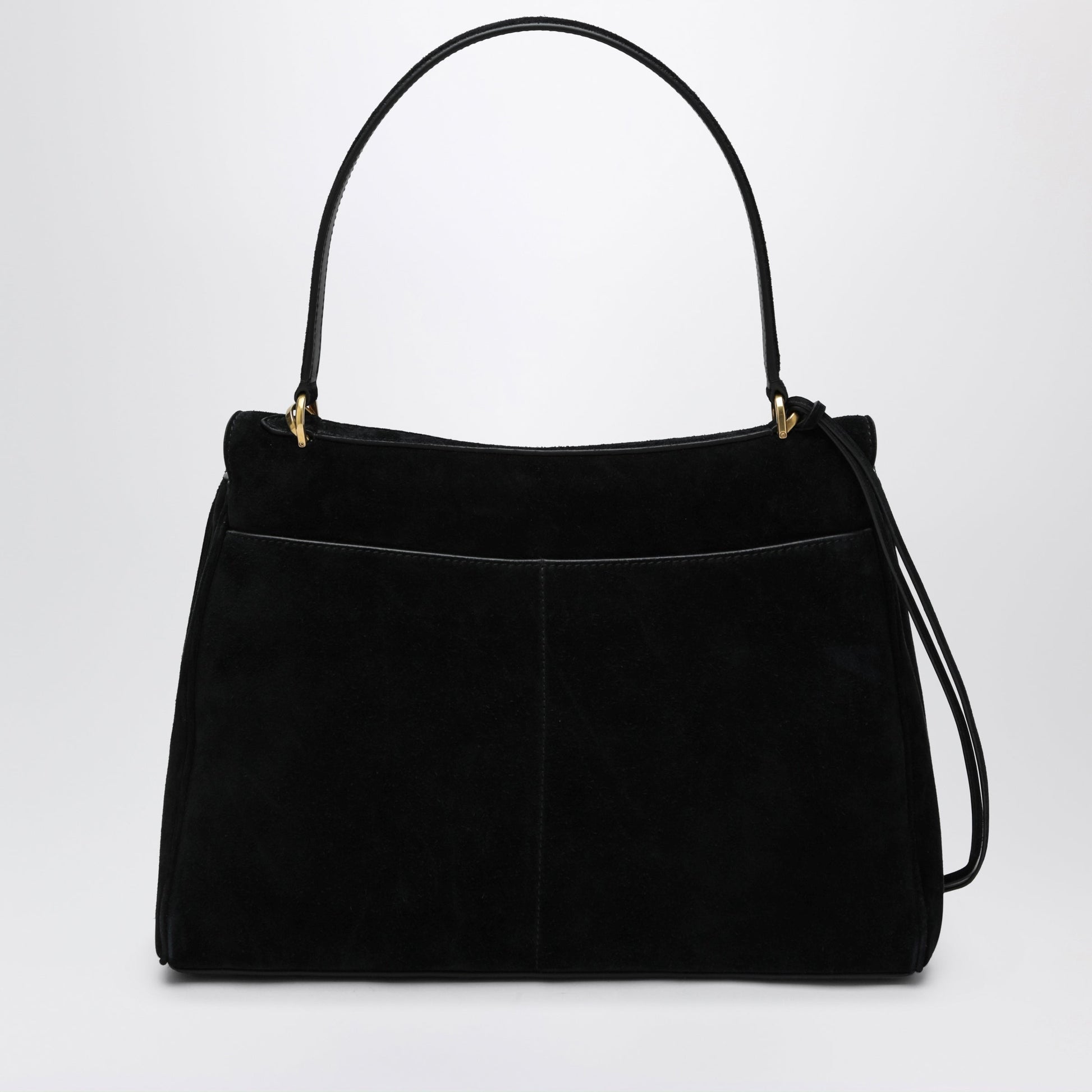 Balenciaga Medium Rodeo Bag In Suede Calfskin, Black Women BALENCIAGA