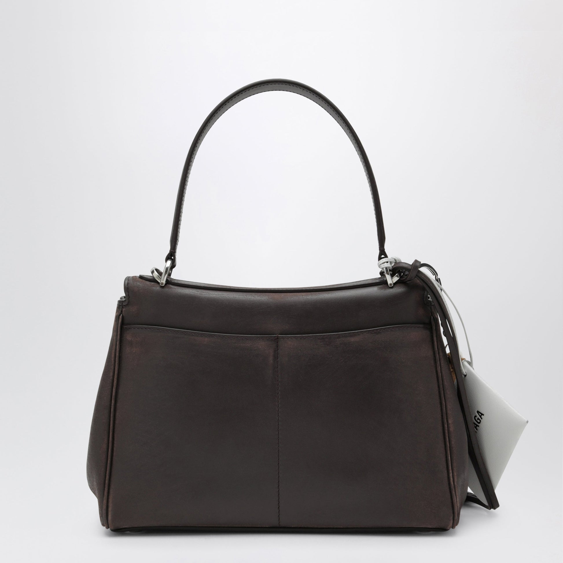 Balenciaga Small Rodeo Bag In Calfskin Leather, Espresso Women BALENCIAGA