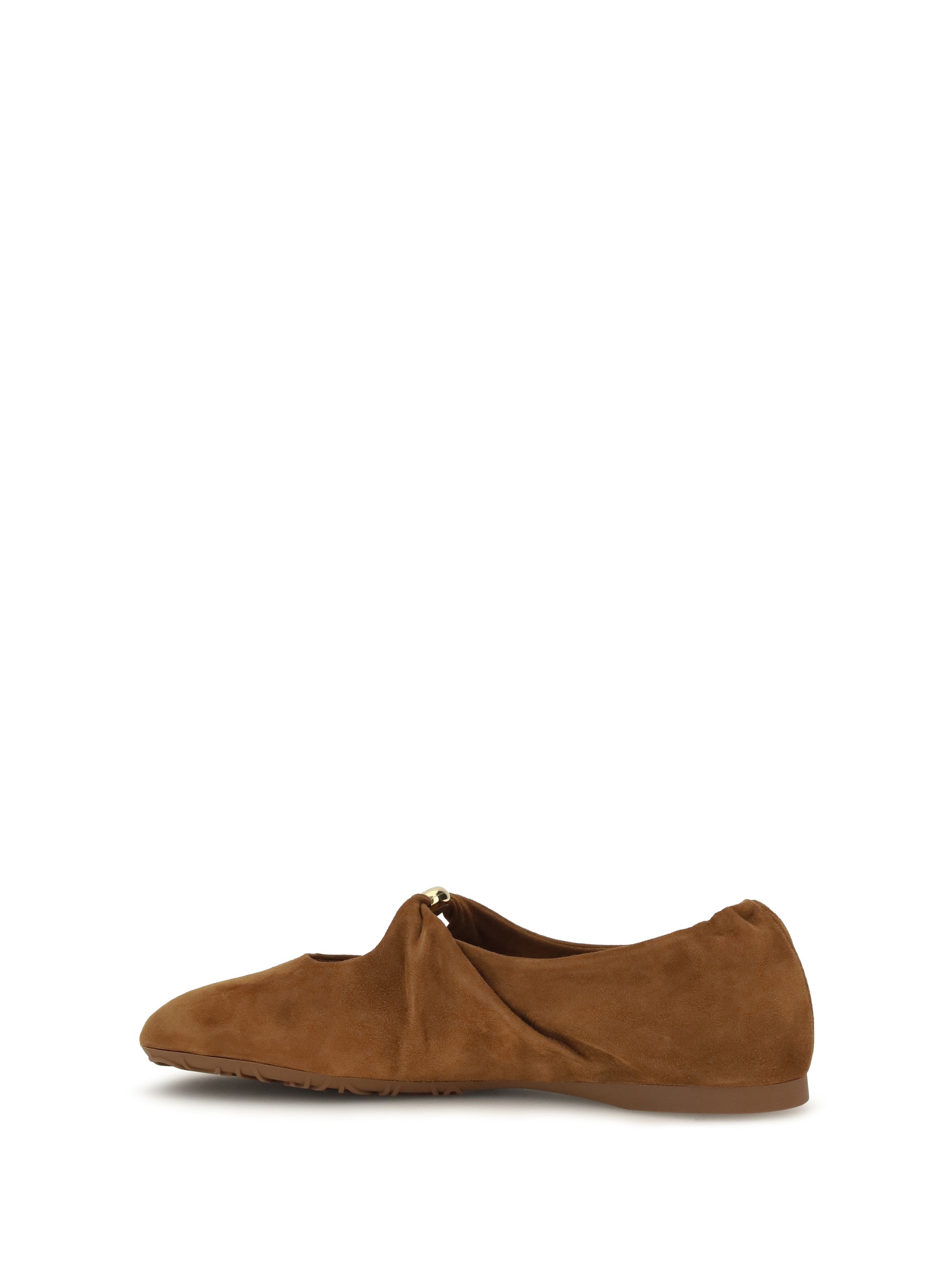 Loewe Women Pebble Soft Ballerinas In Suede Goatskin LOEWE