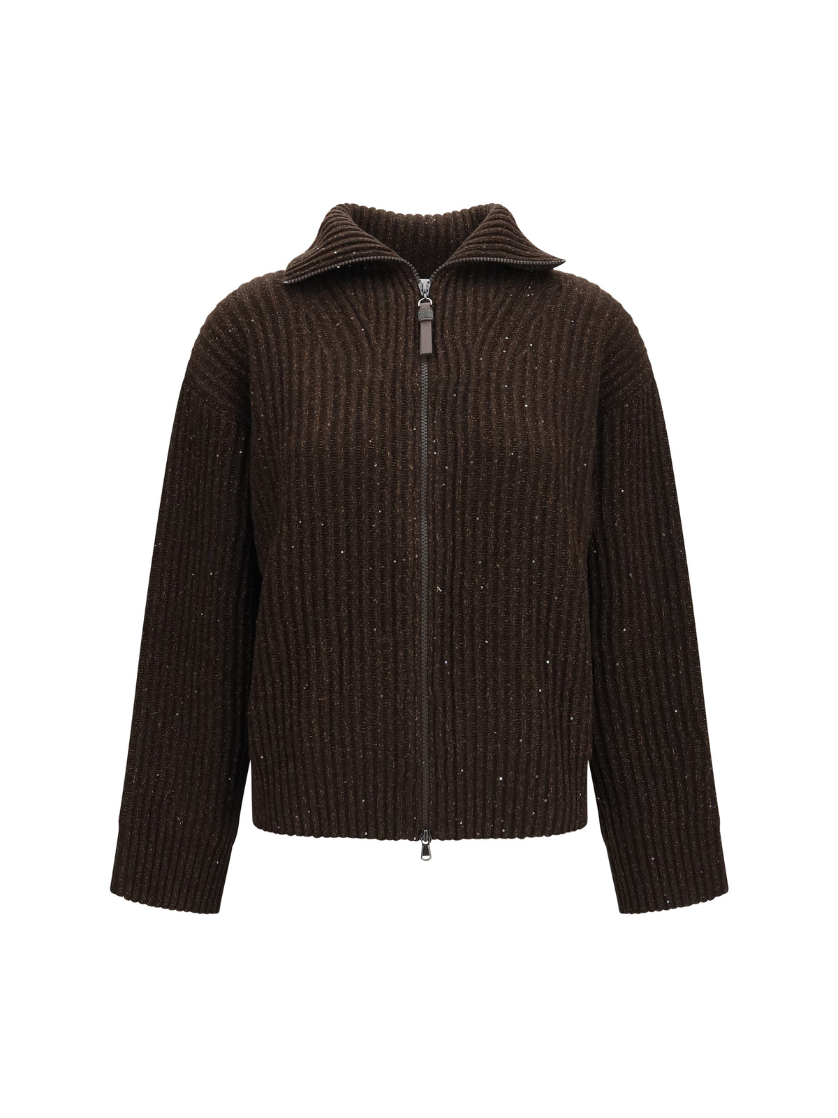 Brunello Cucinelli Women Ribbed Zip Sweater BRUNELLO CUCINELLI