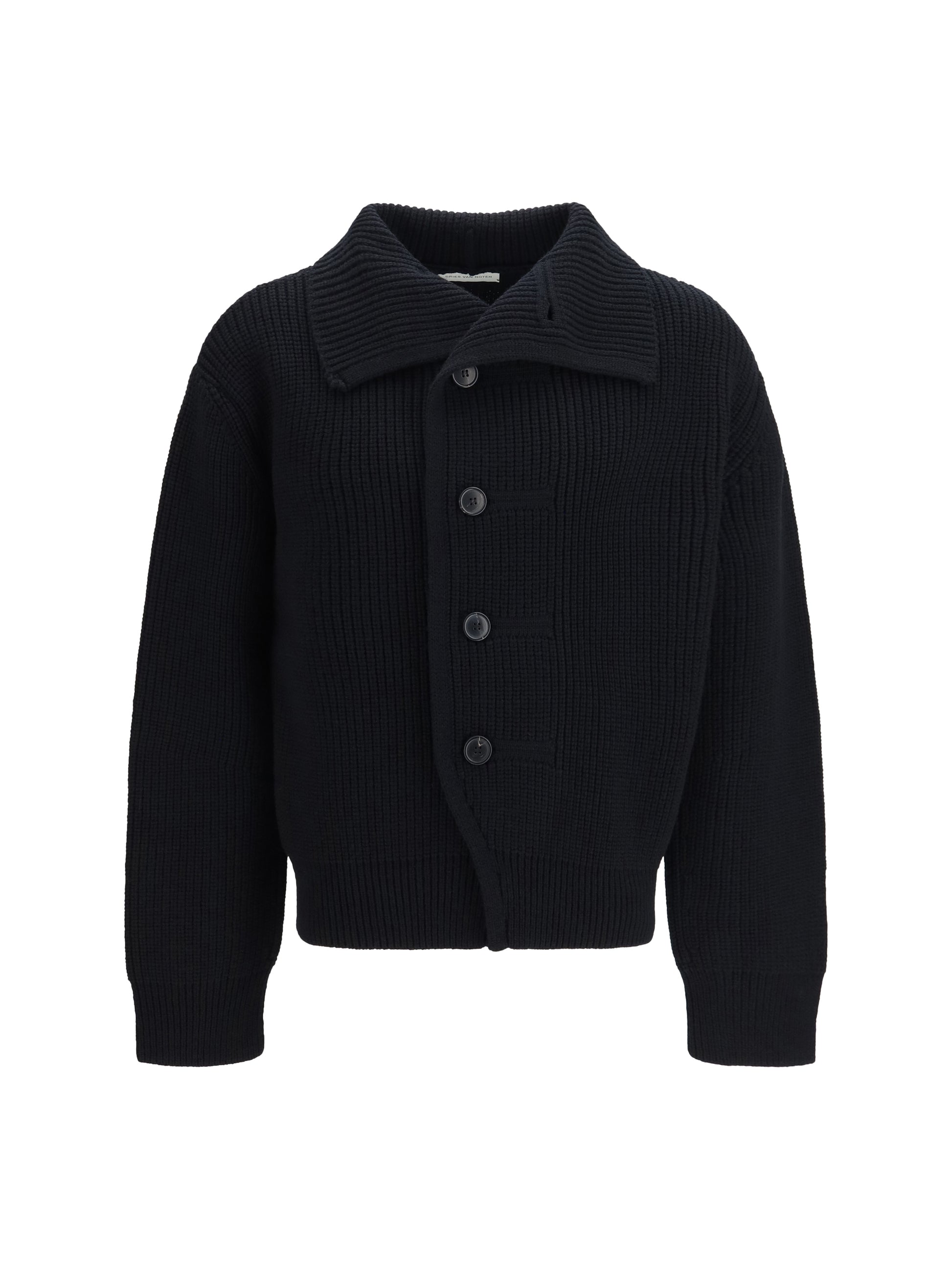 Dries Van Noten Men Buttoned High-Neck Cardigan DRIES VAN NOTEN