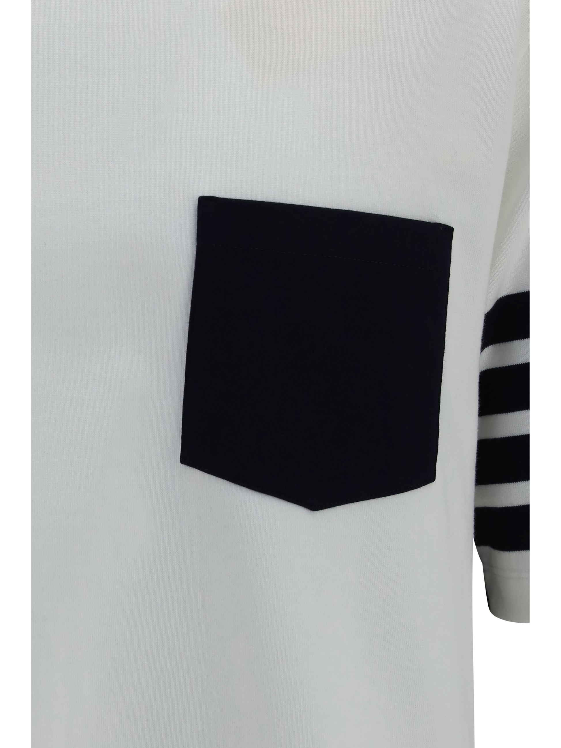 Thom Browne Men Colorblock T-Shirt With 4-Bar Detail THOM BROWNE