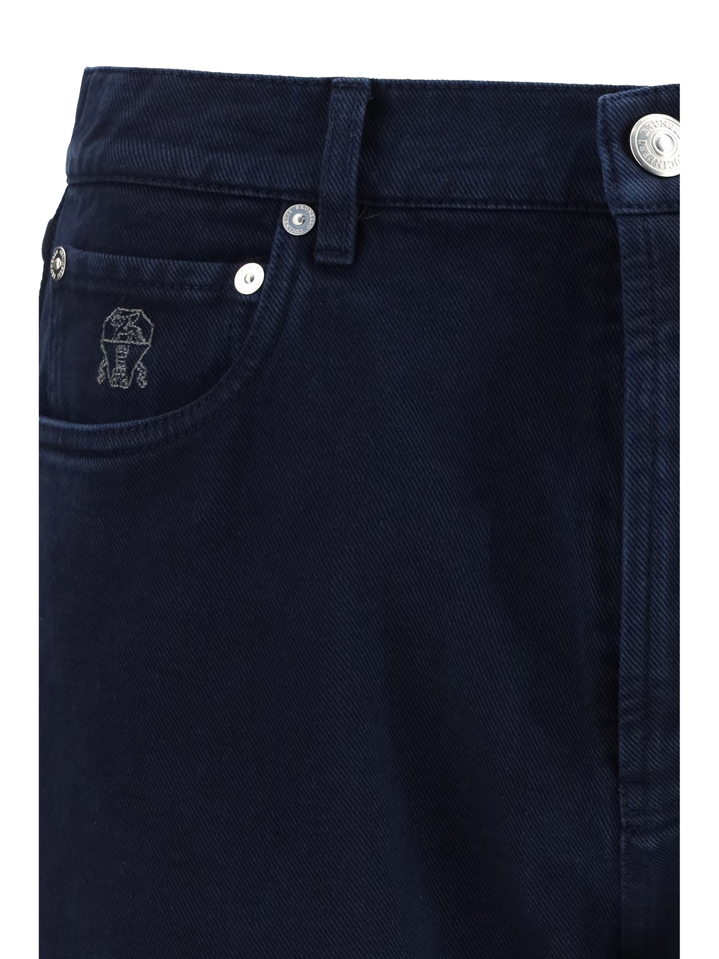 Brunello Cucinelli Men Garment-Dyed Denim Pants BRUNELLO CUCINELLI