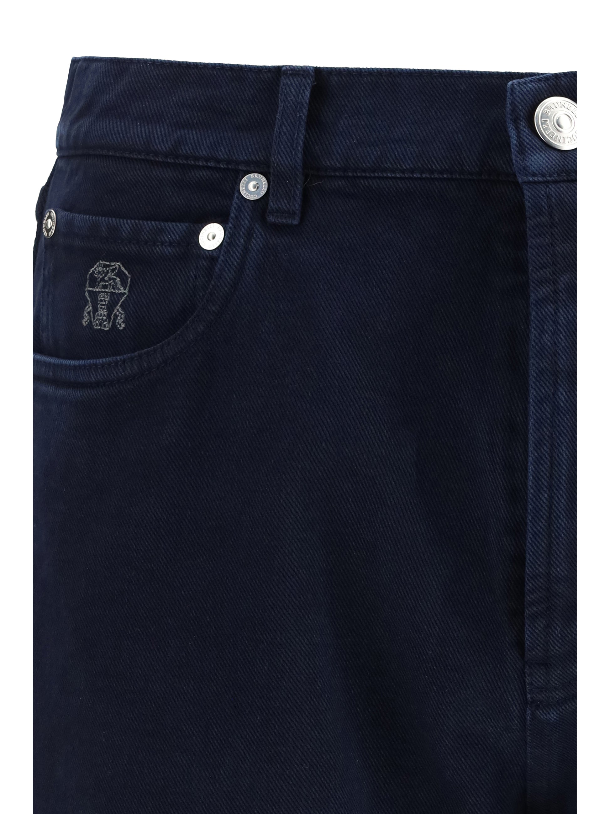 Brunello Cucinelli Men Garment-Dyed Denim Pants BRUNELLO CUCINELLI