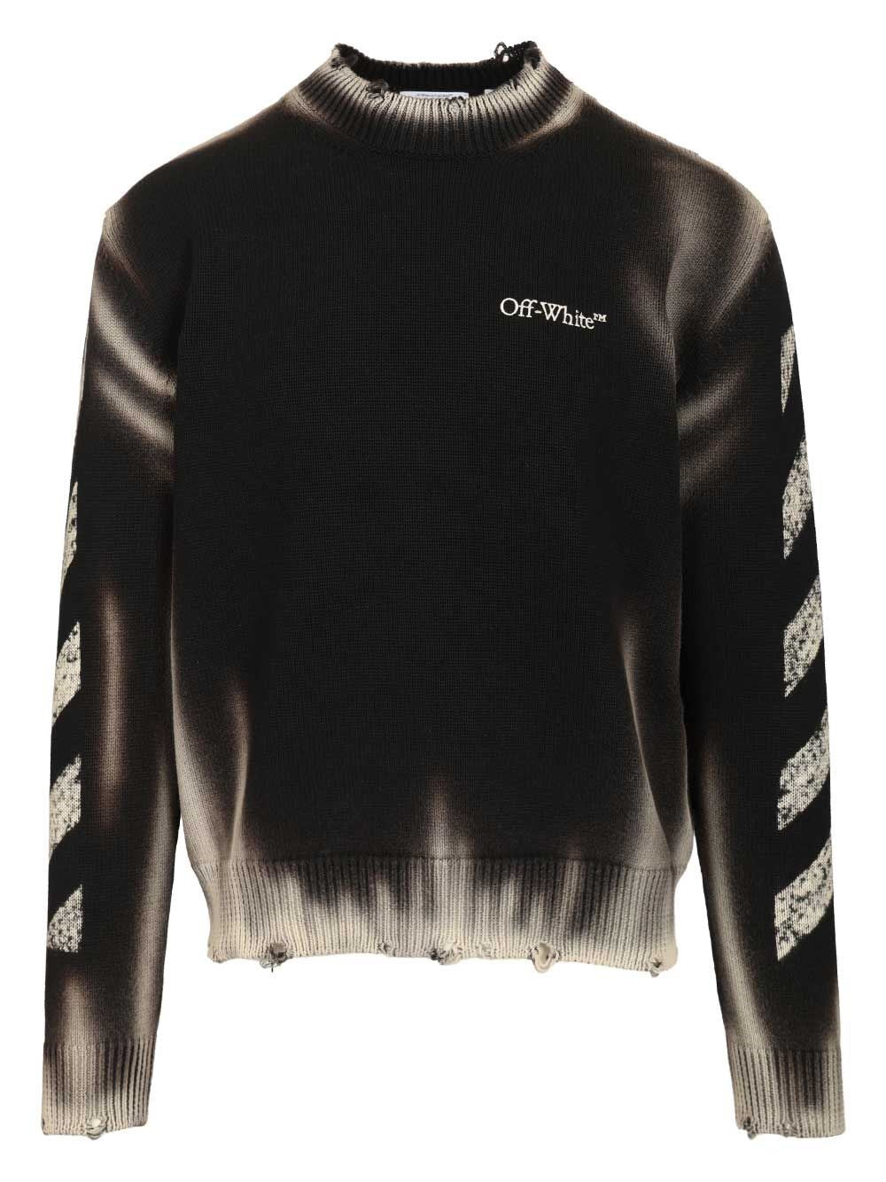 Off-White Men "Diag Arr Corrosion" Sweater OFF-WHITE