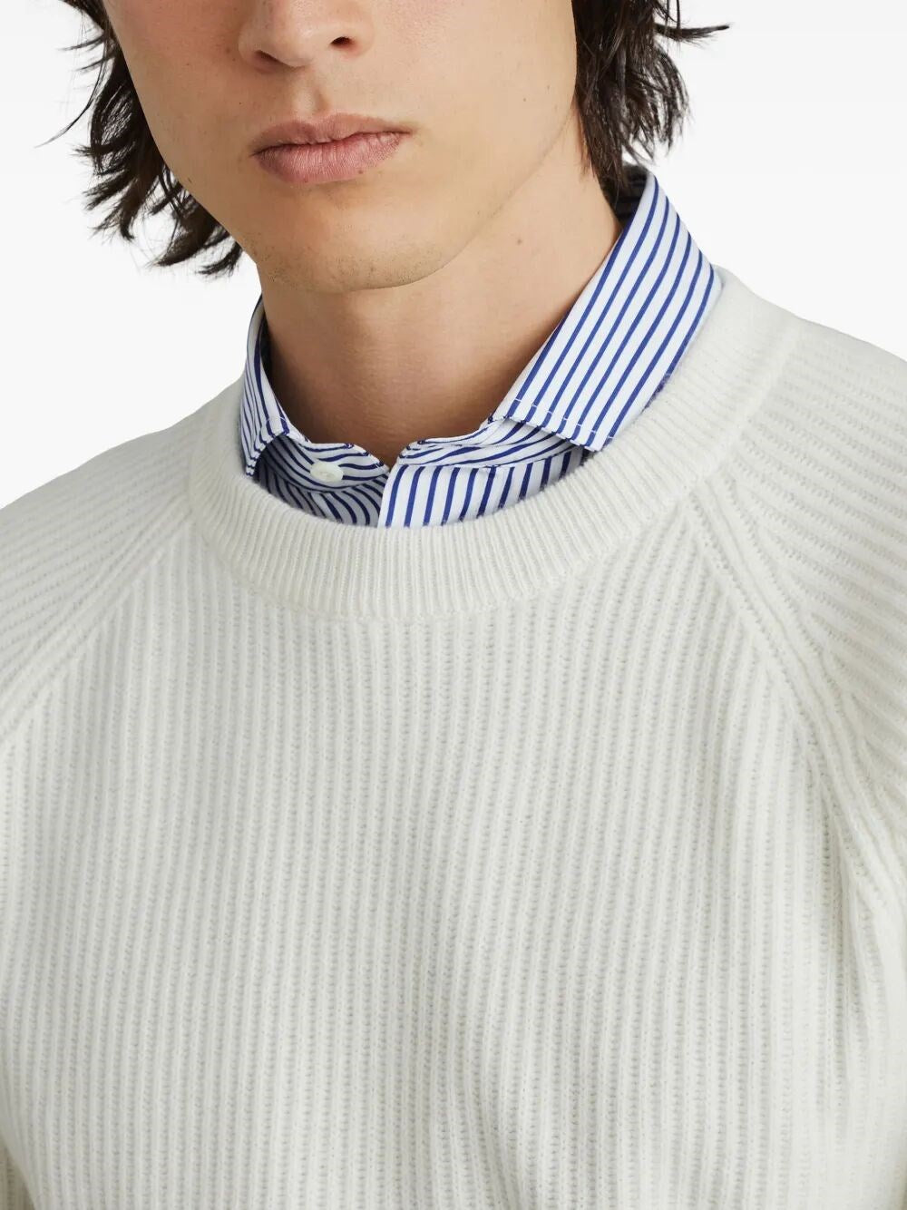 Brunello Cucinelli Men English Rib Knit Sweater BRUNELLO CUCINELLI