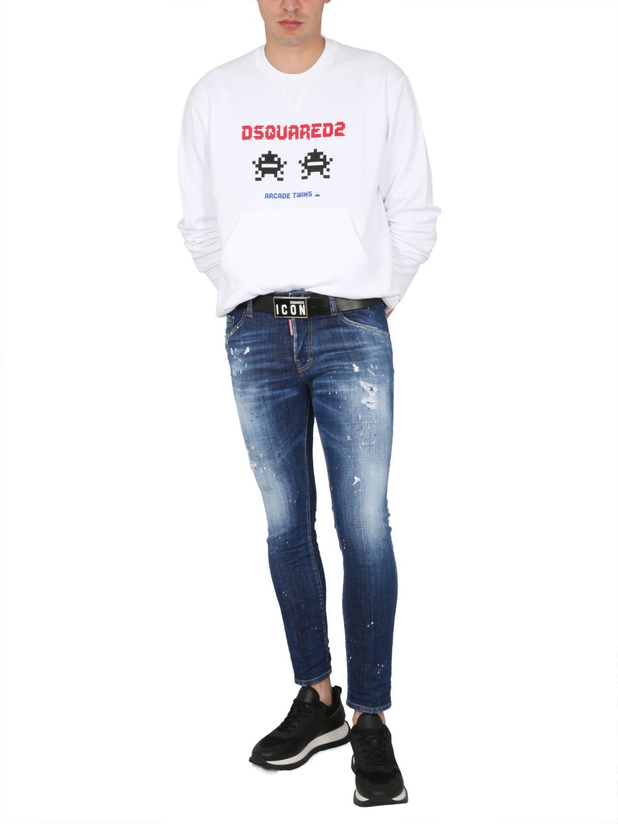 Dsquared Men Sweatshirt With Logo Print DSQUARED2