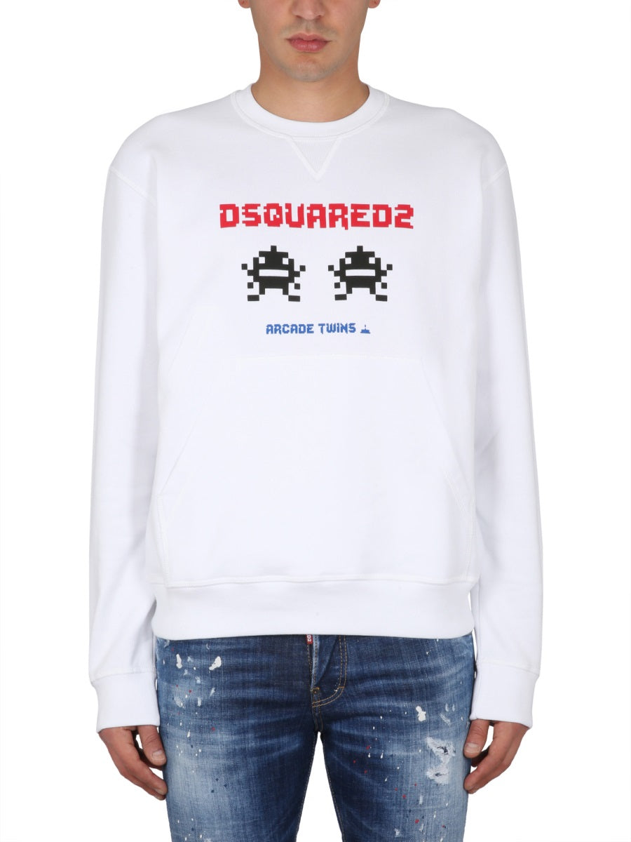 Dsquared Men Sweatshirt With Logo Print DSQUARED2