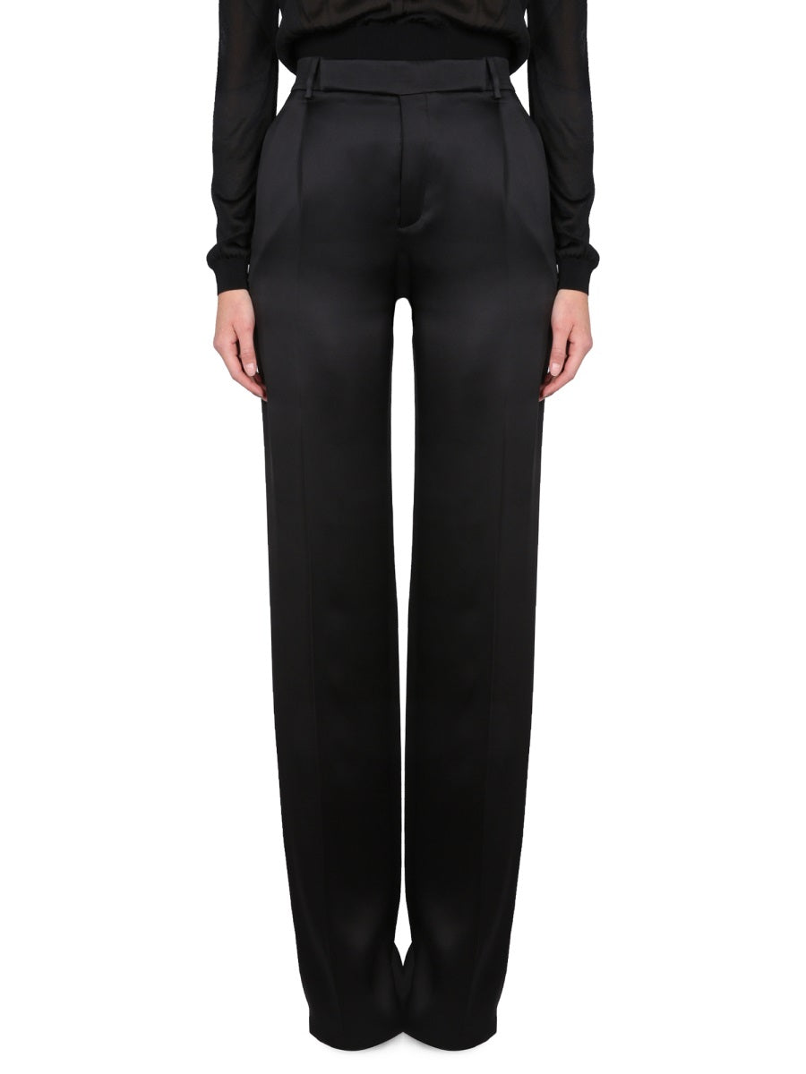 Saint Laurent Women Satin Flared Pants SAINT LAURENT