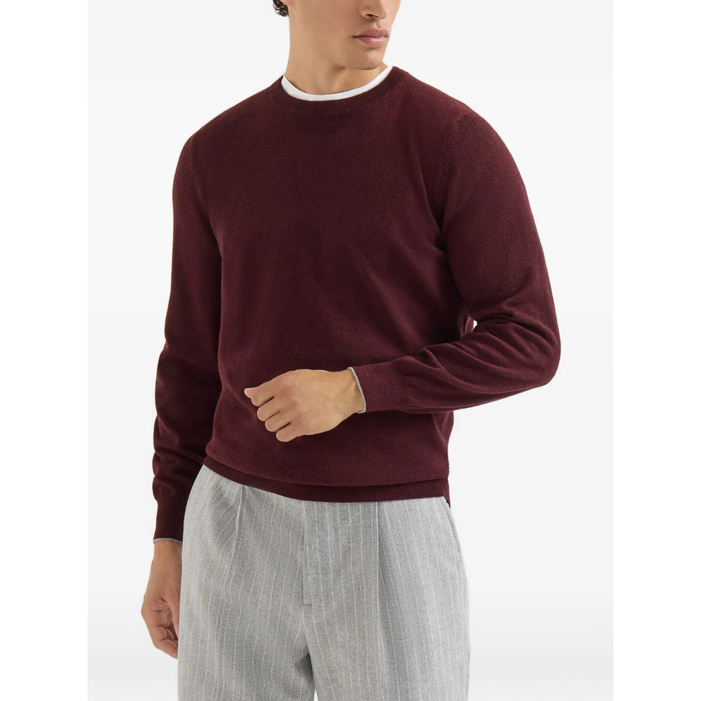 Brunello Cucinelli Red Sweaters & Knitwear - Jumpers Men BRUNELLO CUCINELLI