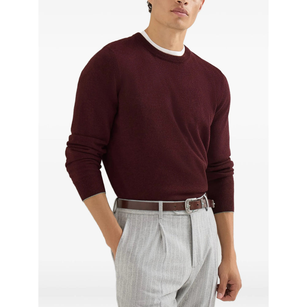 Brunello Cucinelli Red Sweaters & Knitwear - Jumpers Men BRUNELLO CUCINELLI