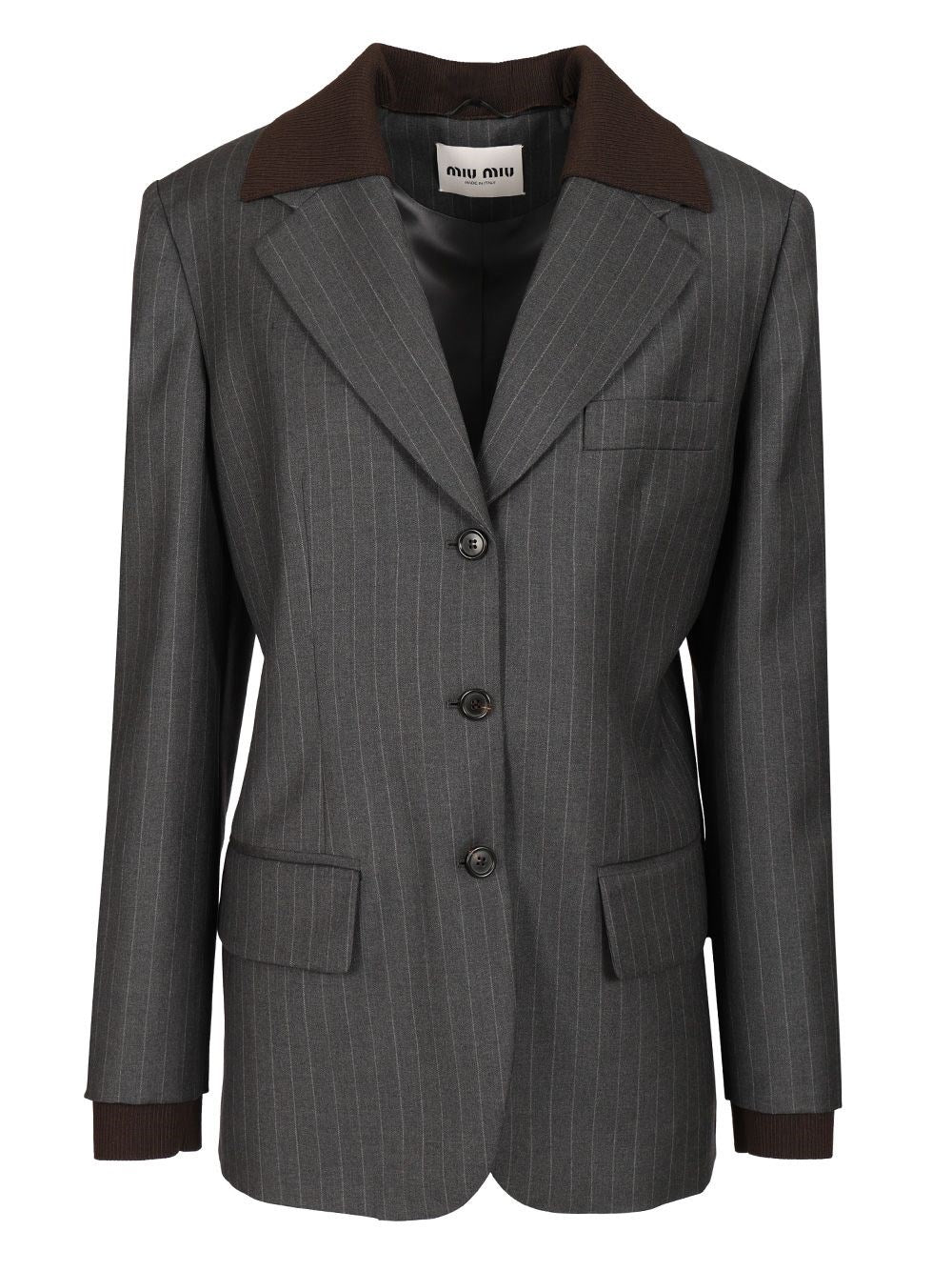 Miu Miu Women Tailored Single-Breasted Blazer MIU MIU