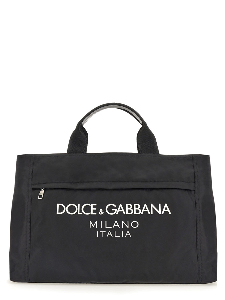 Dolce & Gabbana Men Borsone In Nylon Con Logo DOLCE & GABBANA