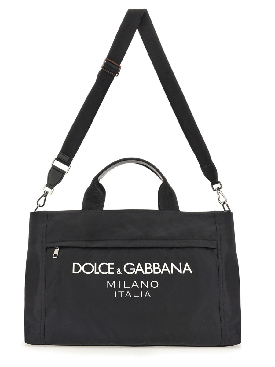 Dolce & Gabbana Men Borsone In Nylon Con Logo DOLCE & GABBANA
