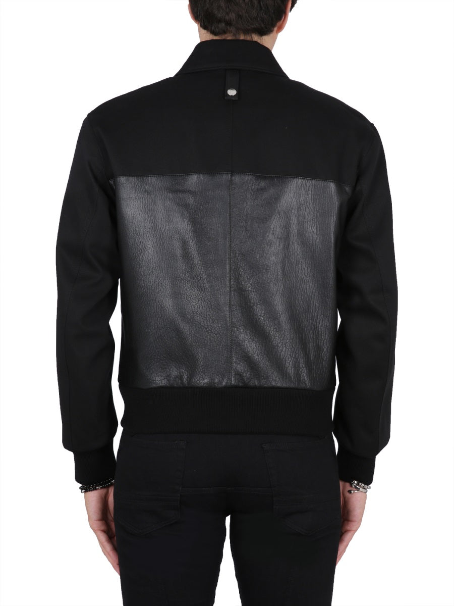 Alexander Mcqueen Men Leather Bomber Jacket ALEXANDER MCQUEEN