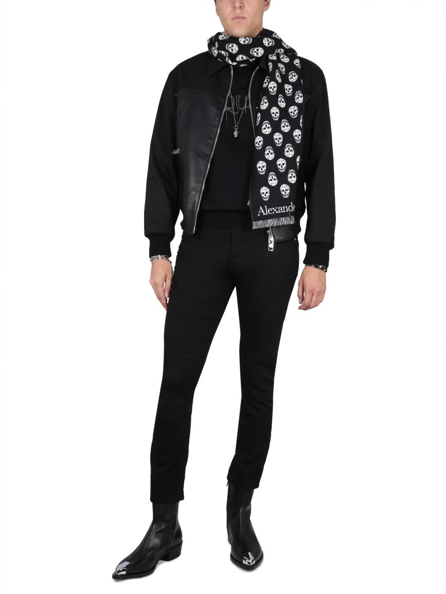 Alexander Mcqueen Men Jersey With Logo Embroidery ALEXANDER MCQUEEN