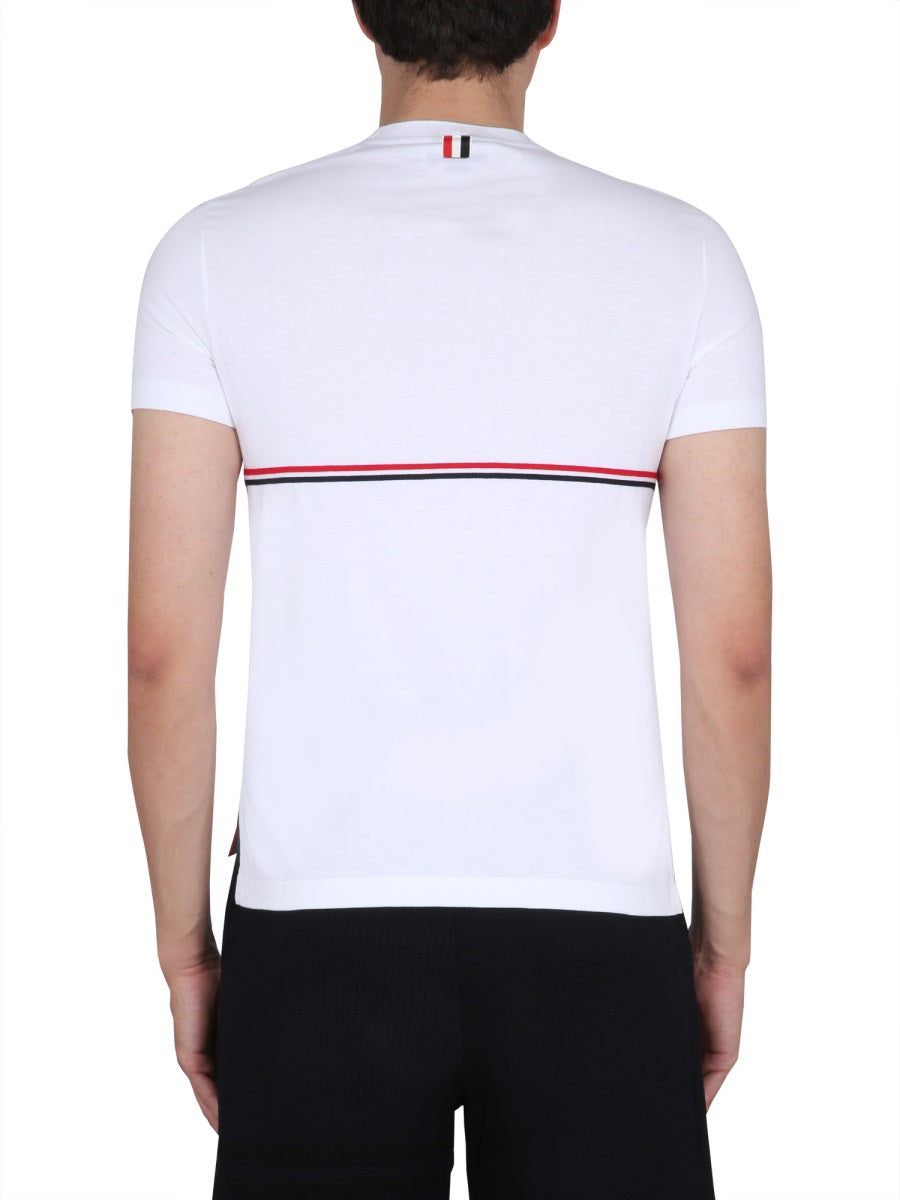 Thom Browne Men Rwb Stripe T-Shirt THOM BROWNE